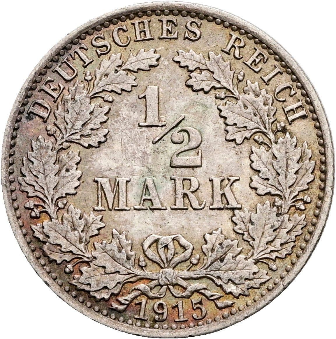 1/2 Mark 1915 A – Vorderseite
