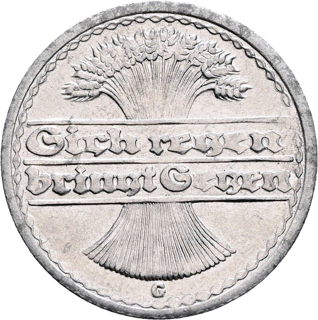 50 Pfennig 1922 G – Rückseite