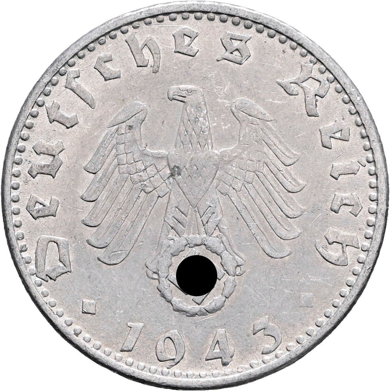 50 Reichspfennig 1943 D – Rückseite