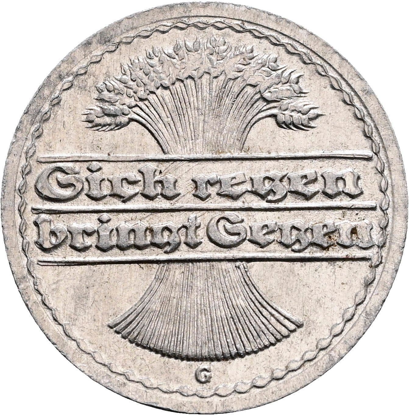 50 Pfennig 1920 G – Rückseite