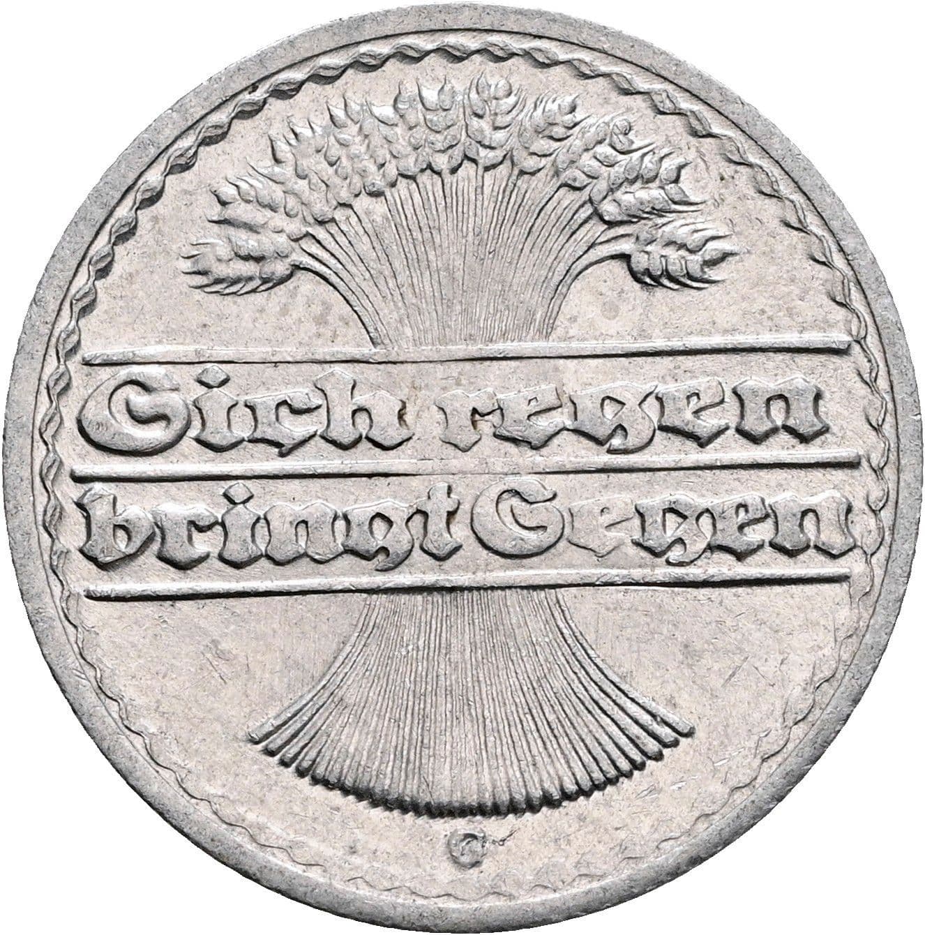 50 Pfennig 1922 G – Rückseite