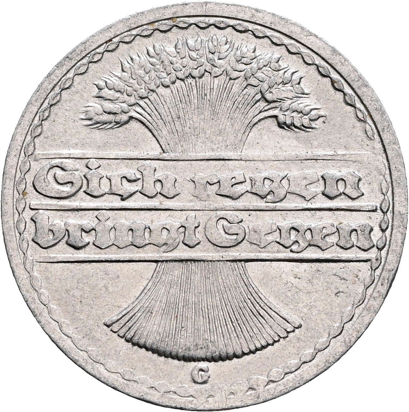 50 Pfennig 1922 G – Rückseite