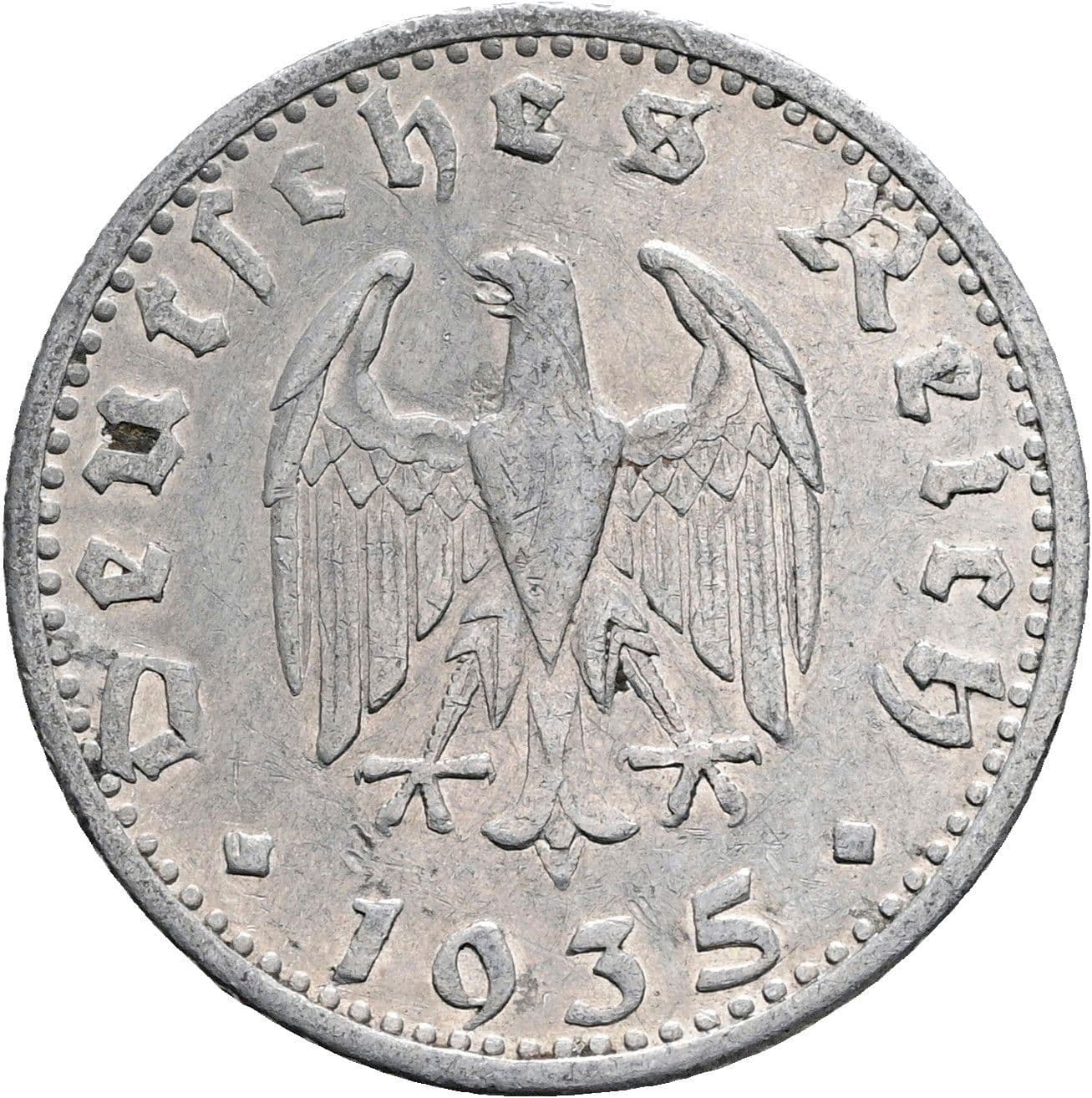 50 Reichspfennig 1935 G – Rückseite