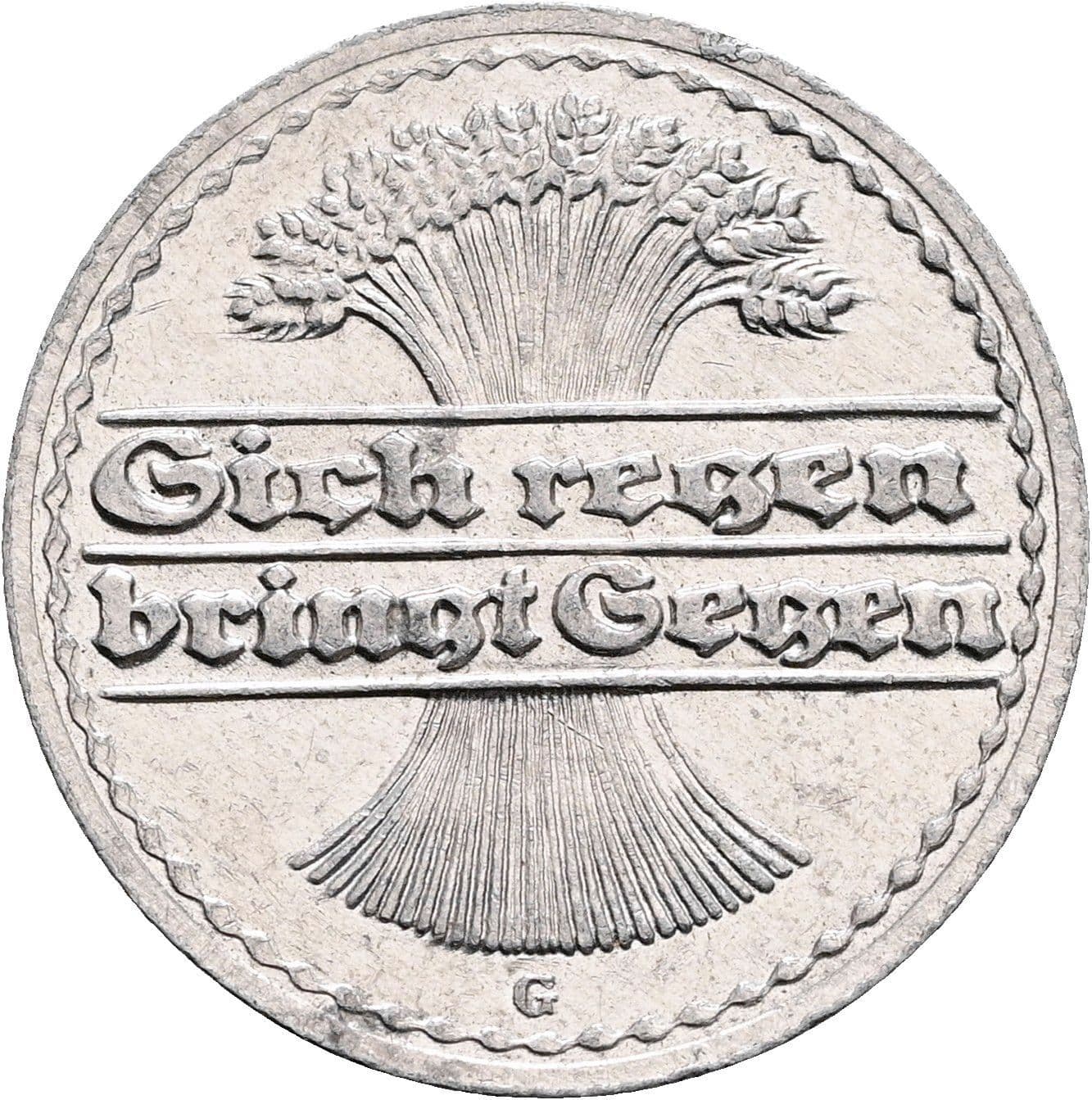 50 Pfennig 1920 G – Rückseite