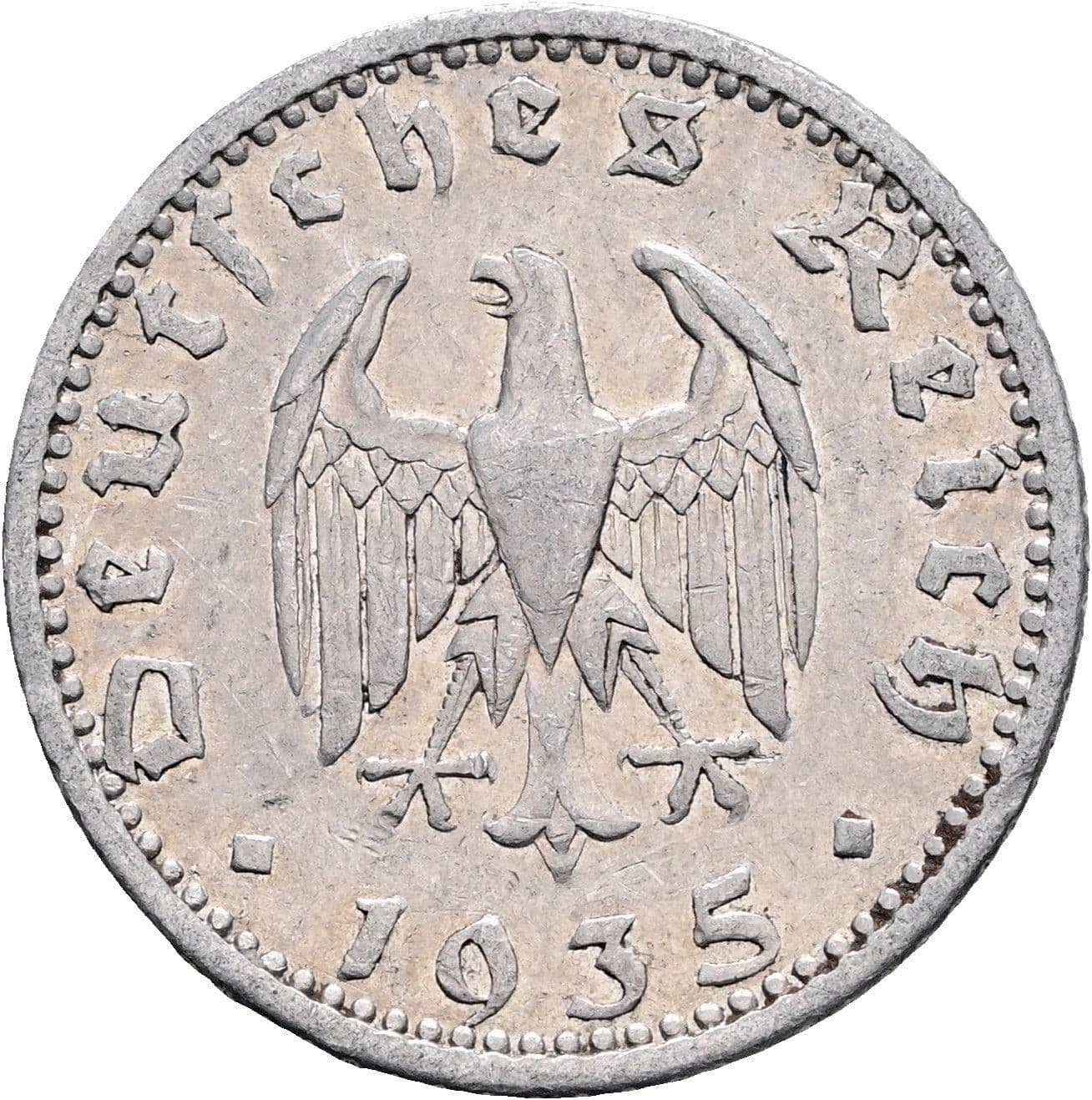 50 Reichspfennig 1935 F – Rückseite