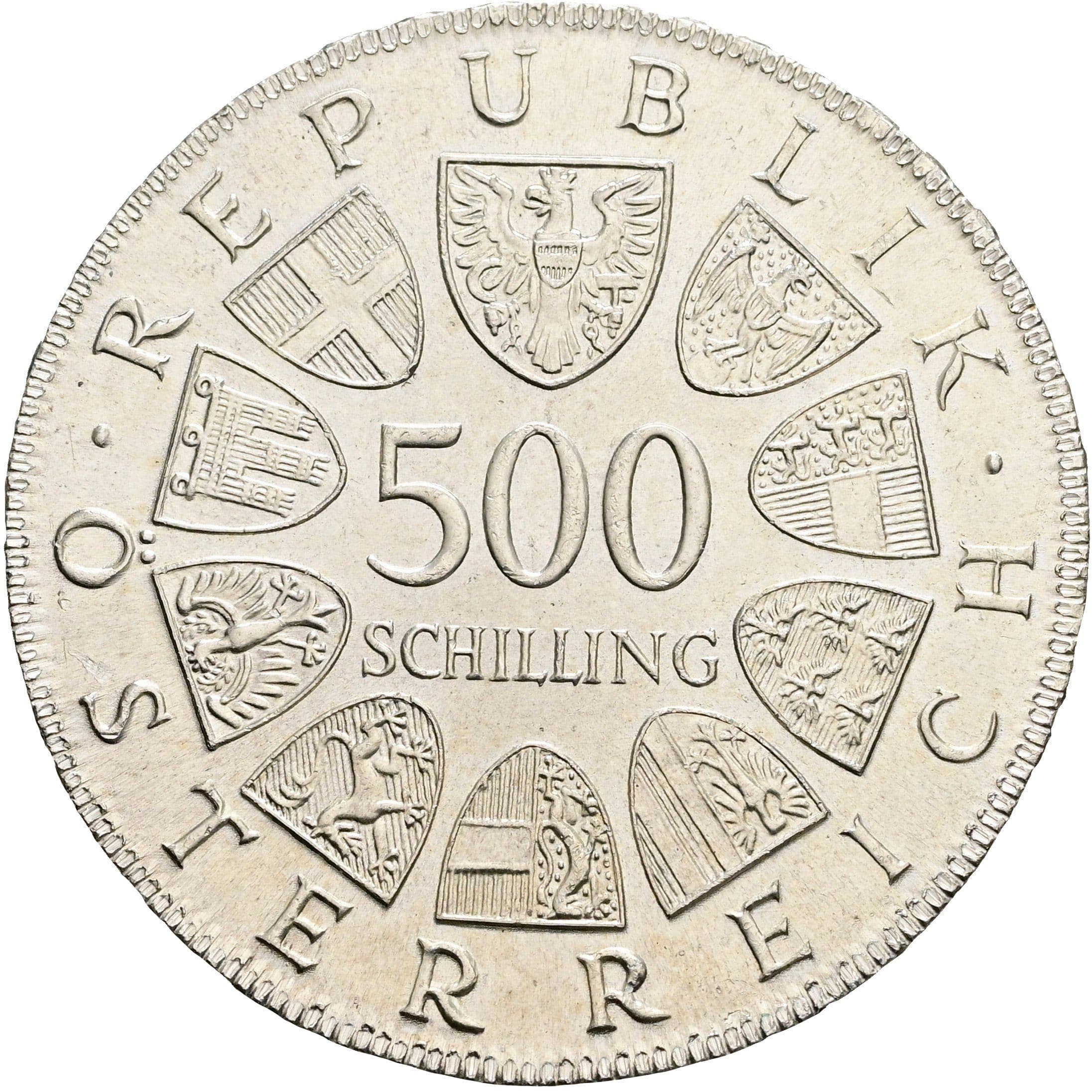 500 Schilling 1980 – Rückseite