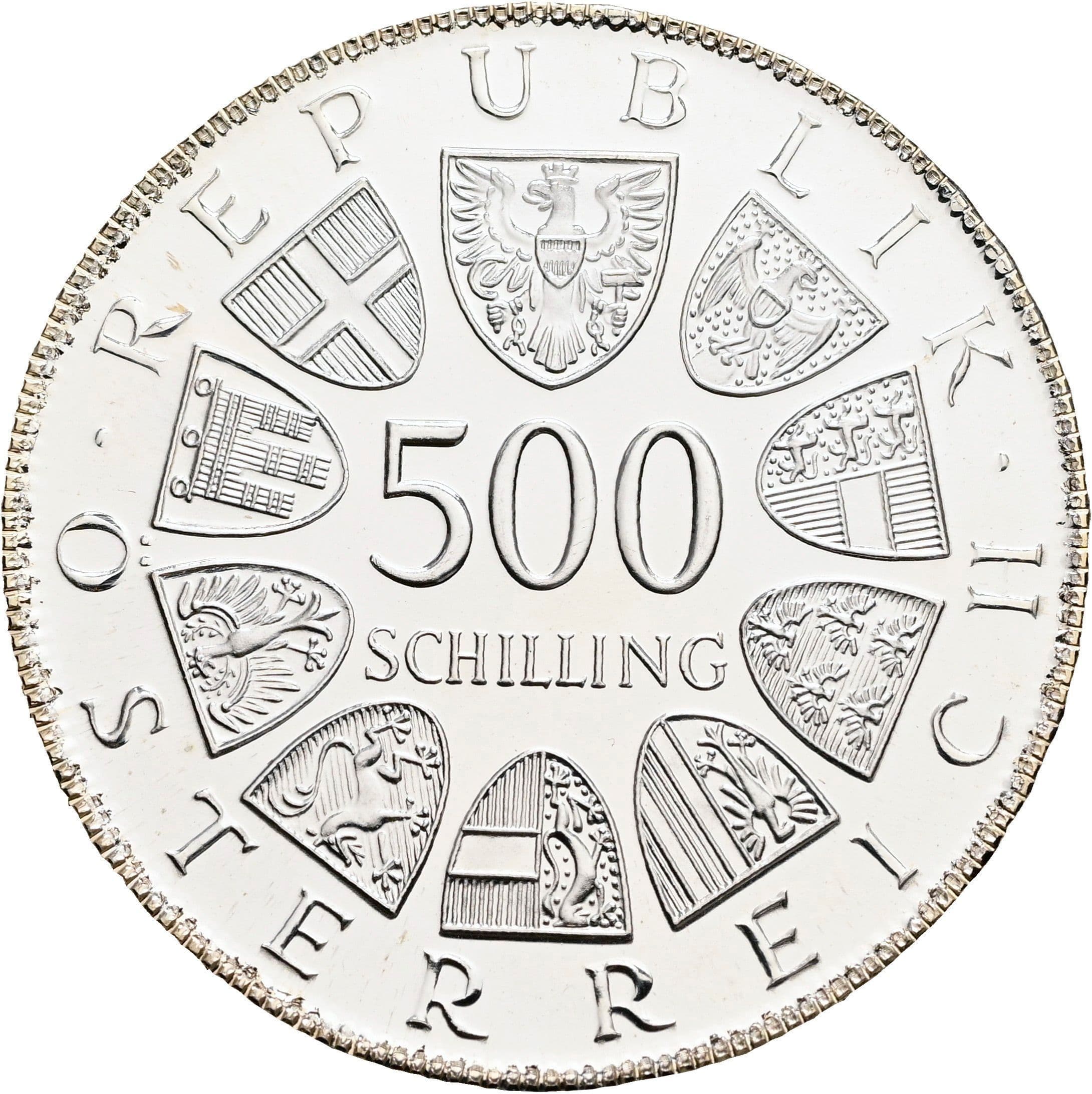 500 Schilling 1982 – Rückseite