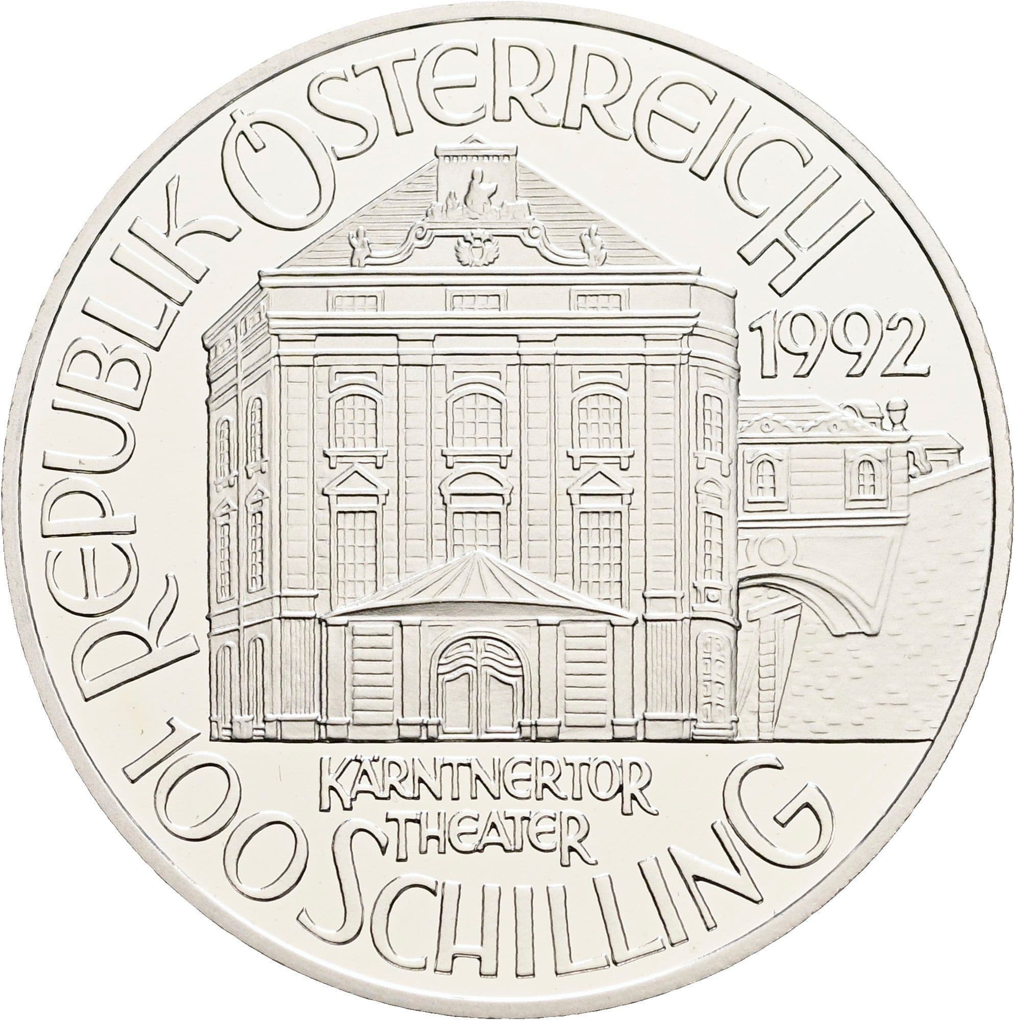 100 Schilling 1992 – Rückseite