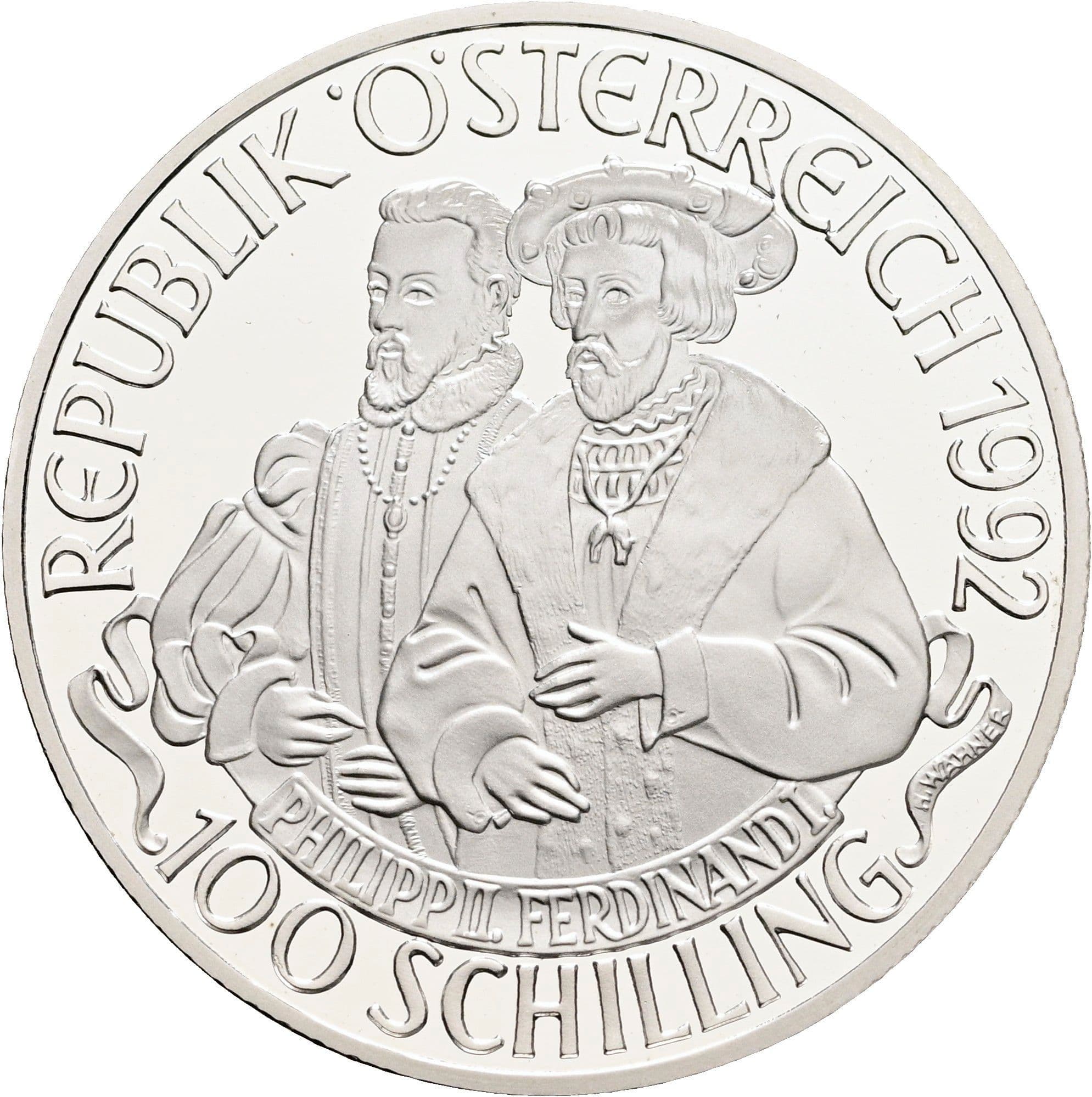 100 Schilling 1992 – Rückseite