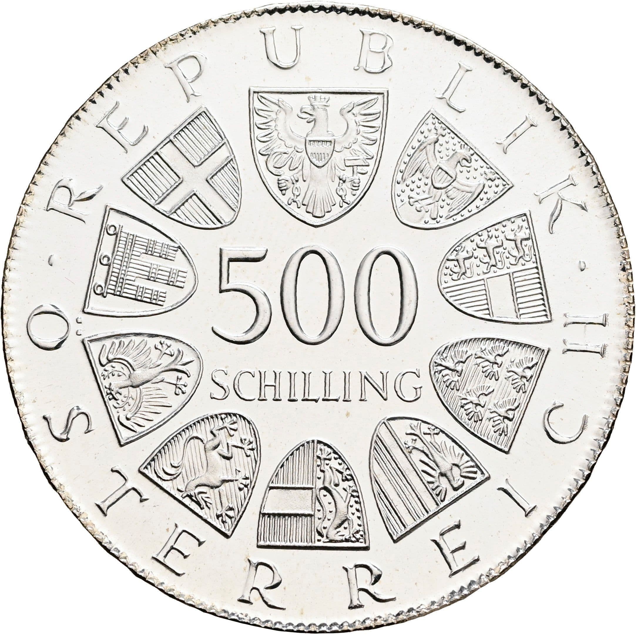 500 Schilling 1981 – Rückseite