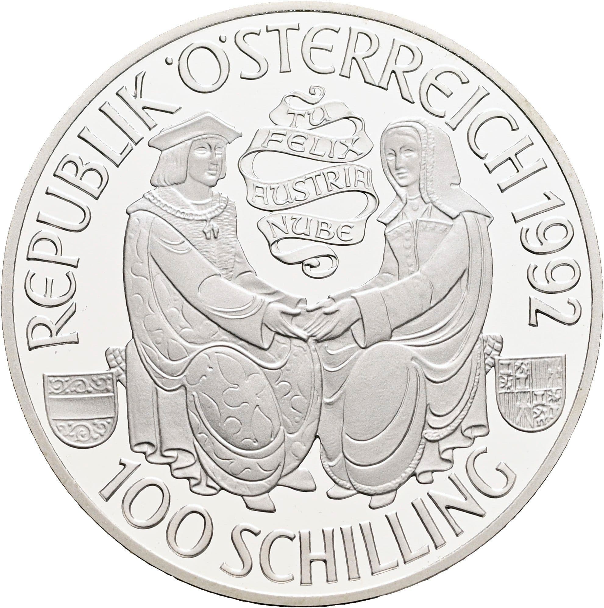 100 Schilling 1992 – Rückseite