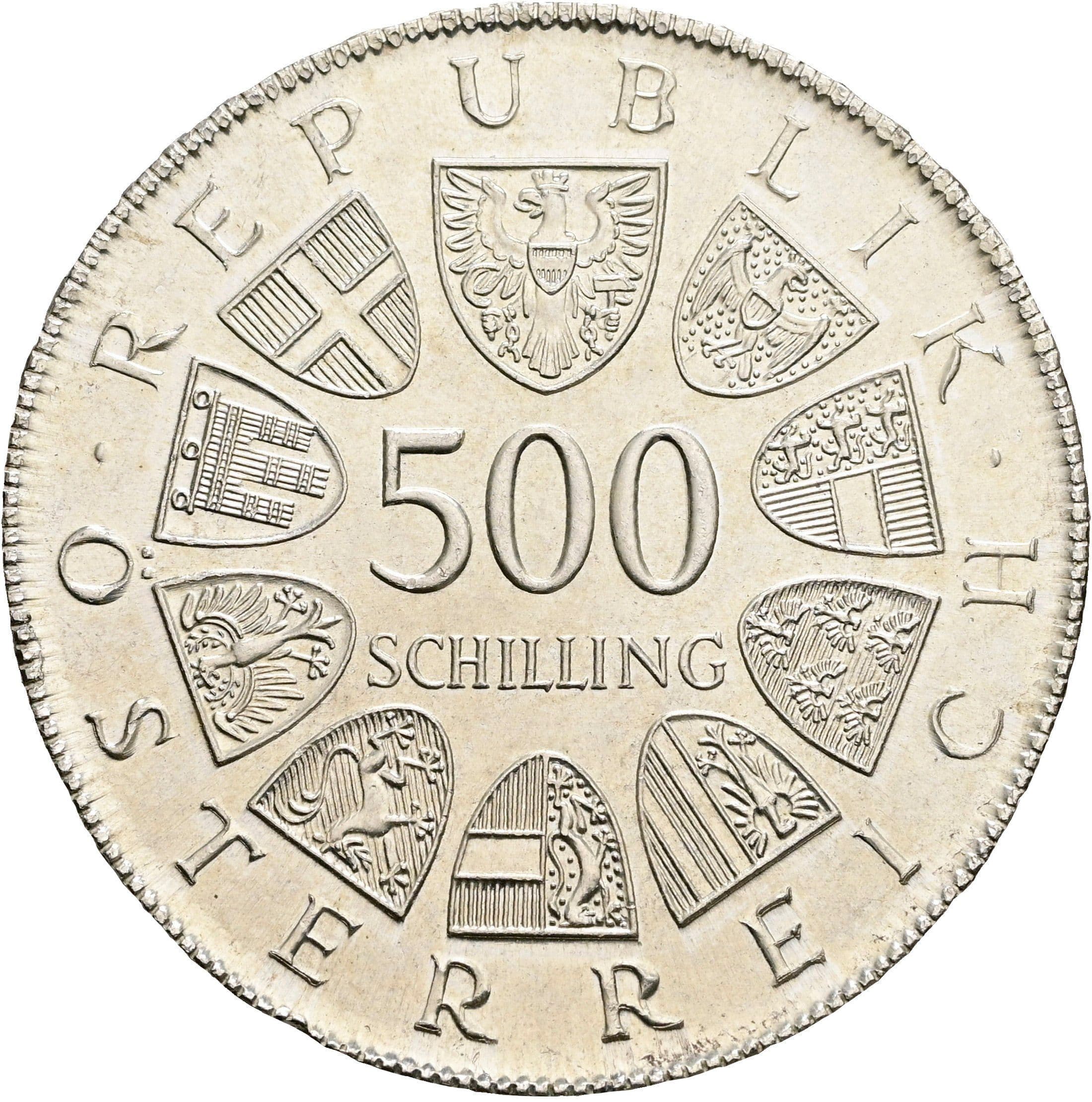 500 Schilling 1982 – Rückseite