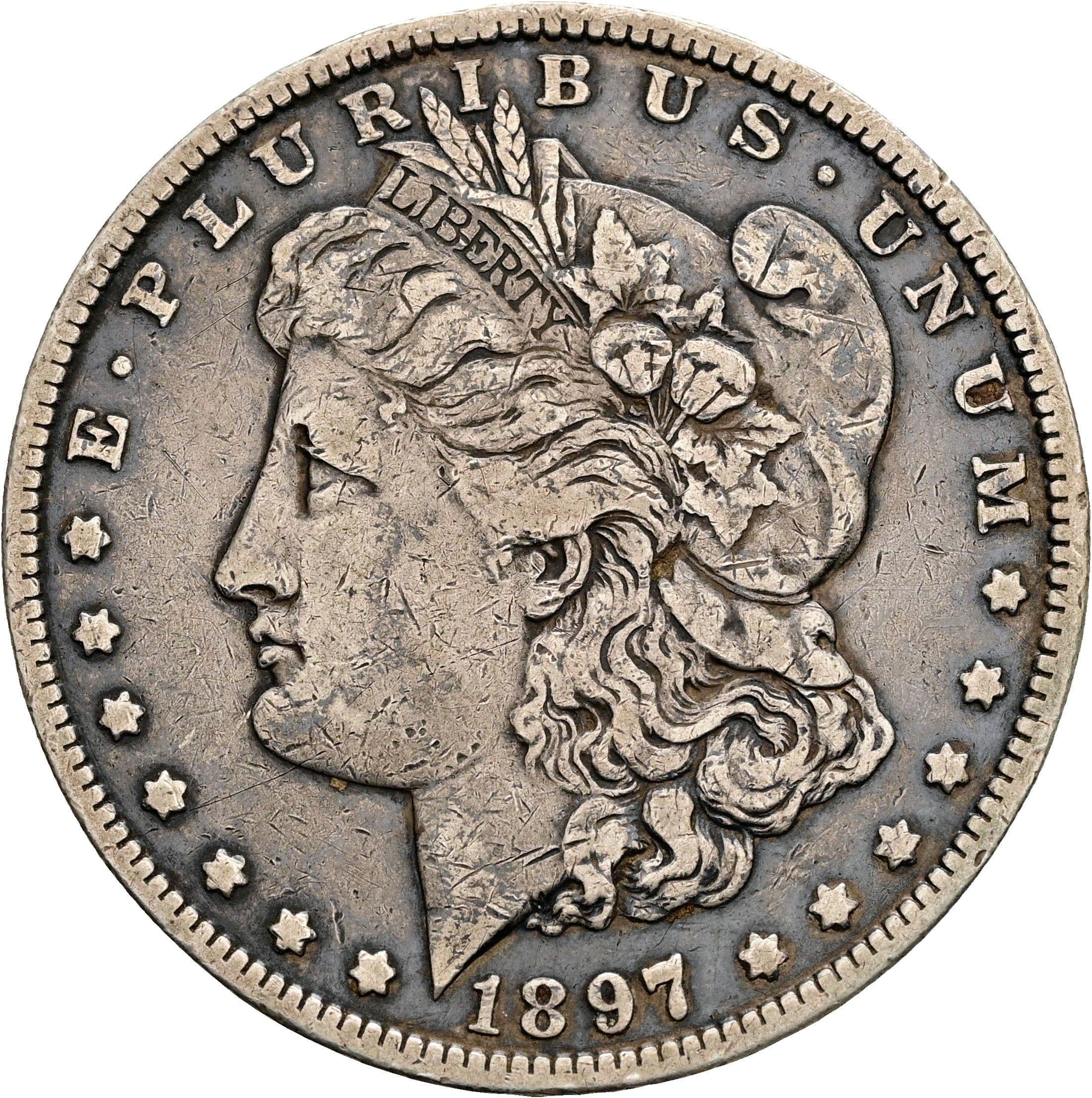 Morgan Dollar 1897 O – Vorderseite