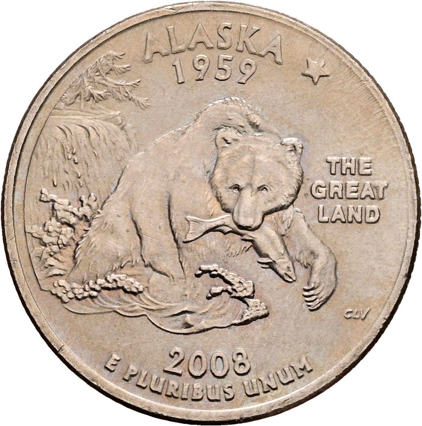 Quarter Dollar 2008 P – Rückseite