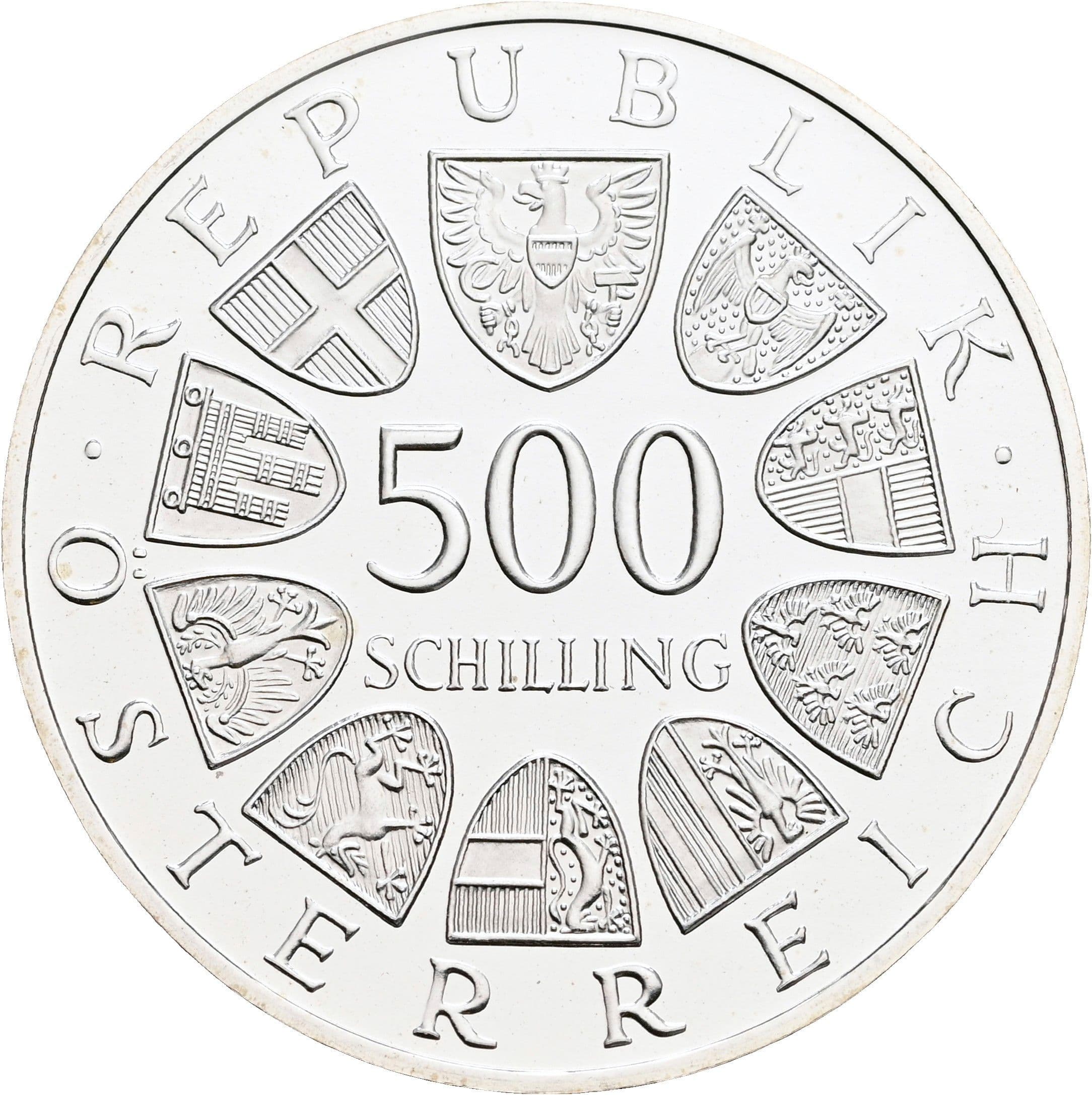 500 Schilling 1983 – Rückseite