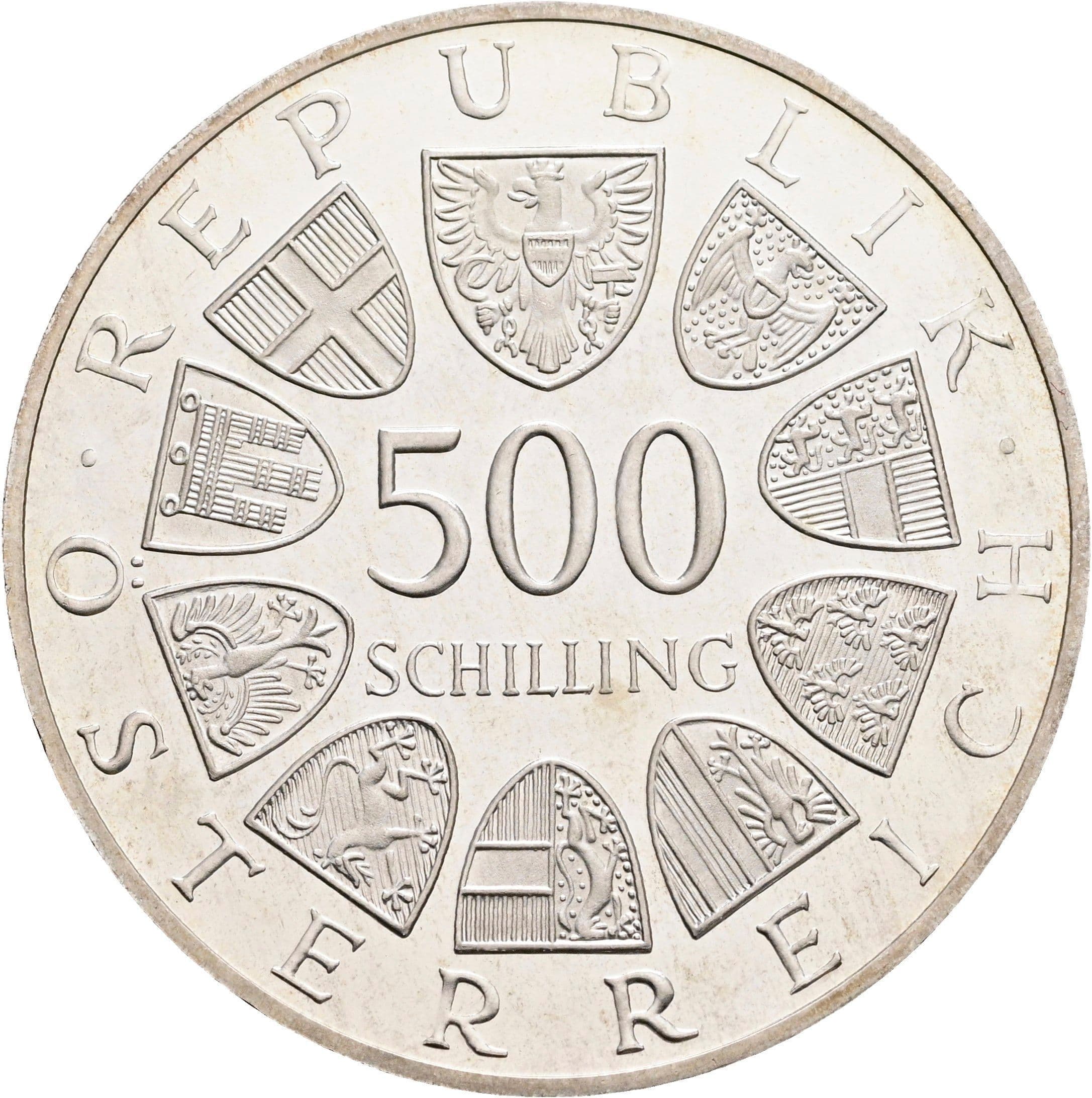 500 Schilling 1987 – Rückseite