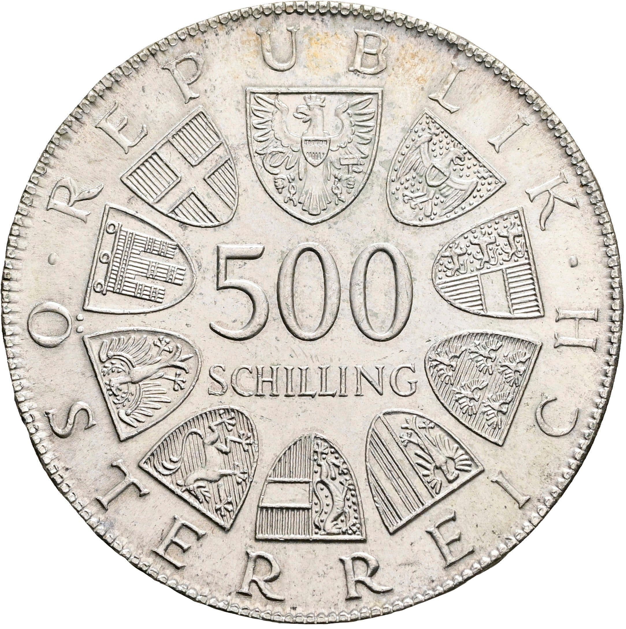 500 Schilling 1981 – Rückseite