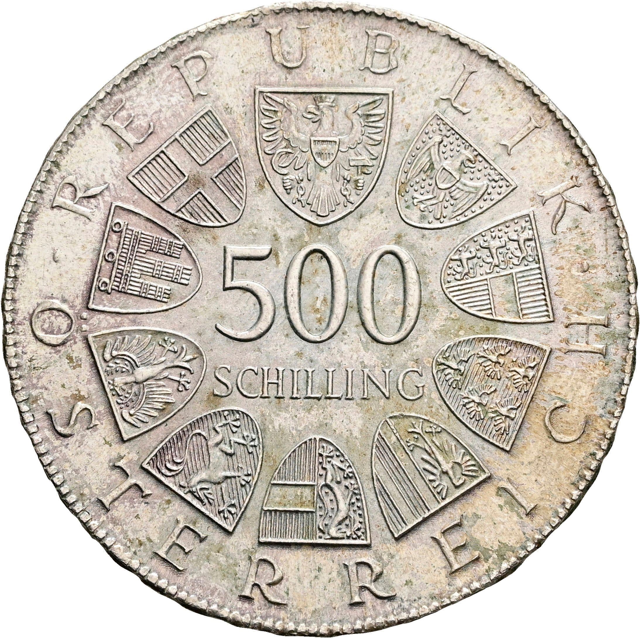 500 Schilling 1981 – Rückseite