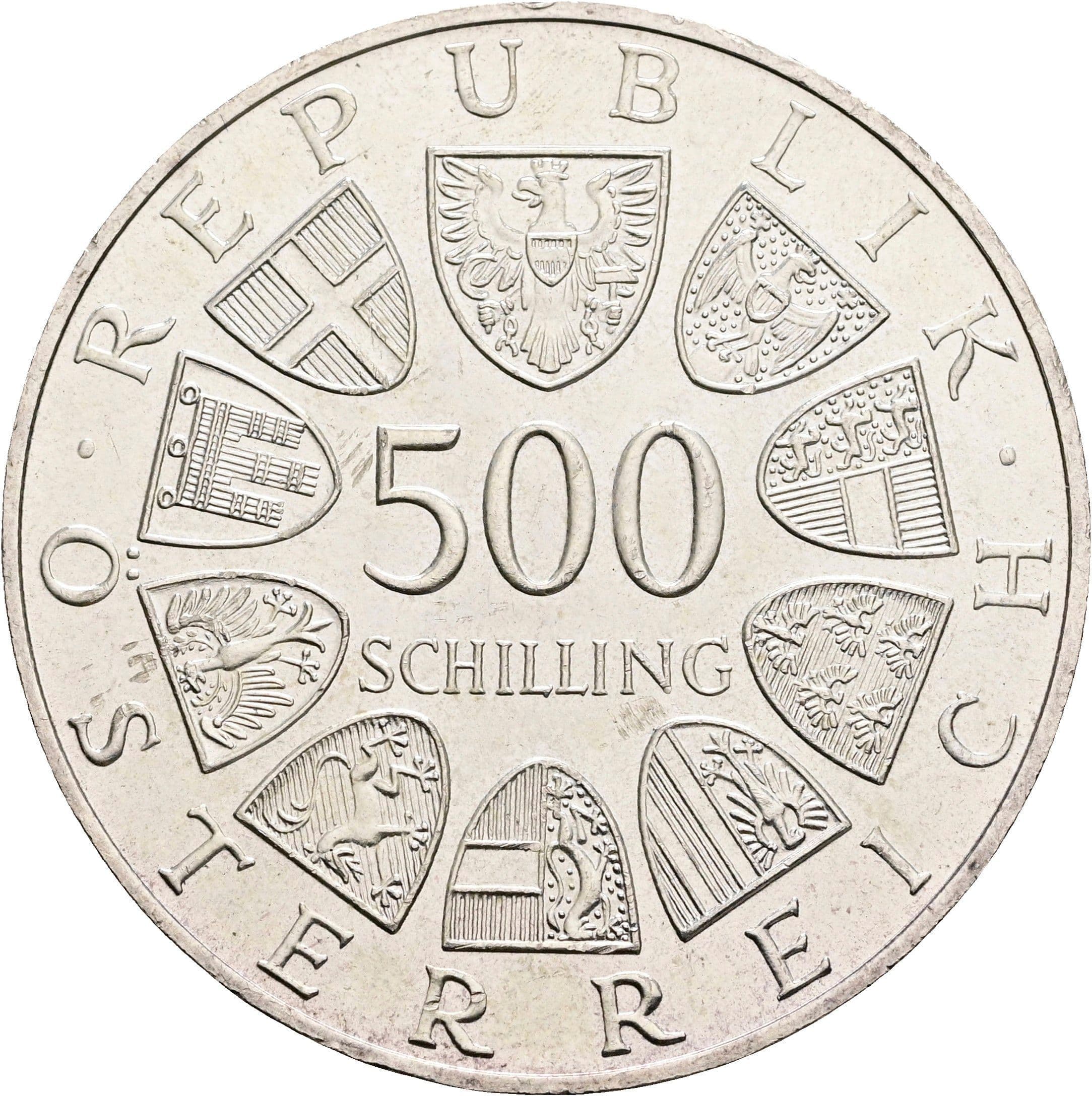 500 Schilling 1985 – Rückseite