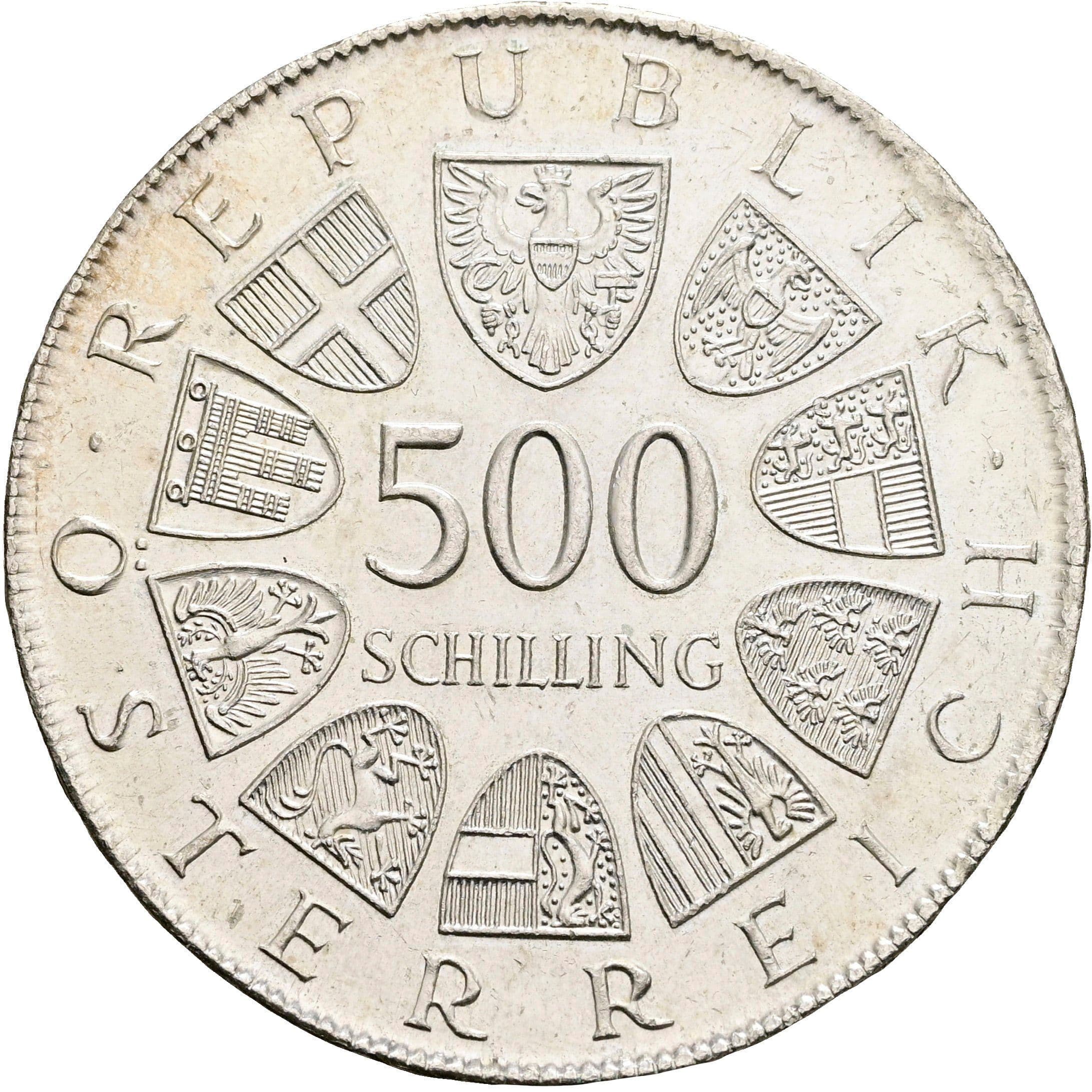 500 Schilling 1982 – Rückseite