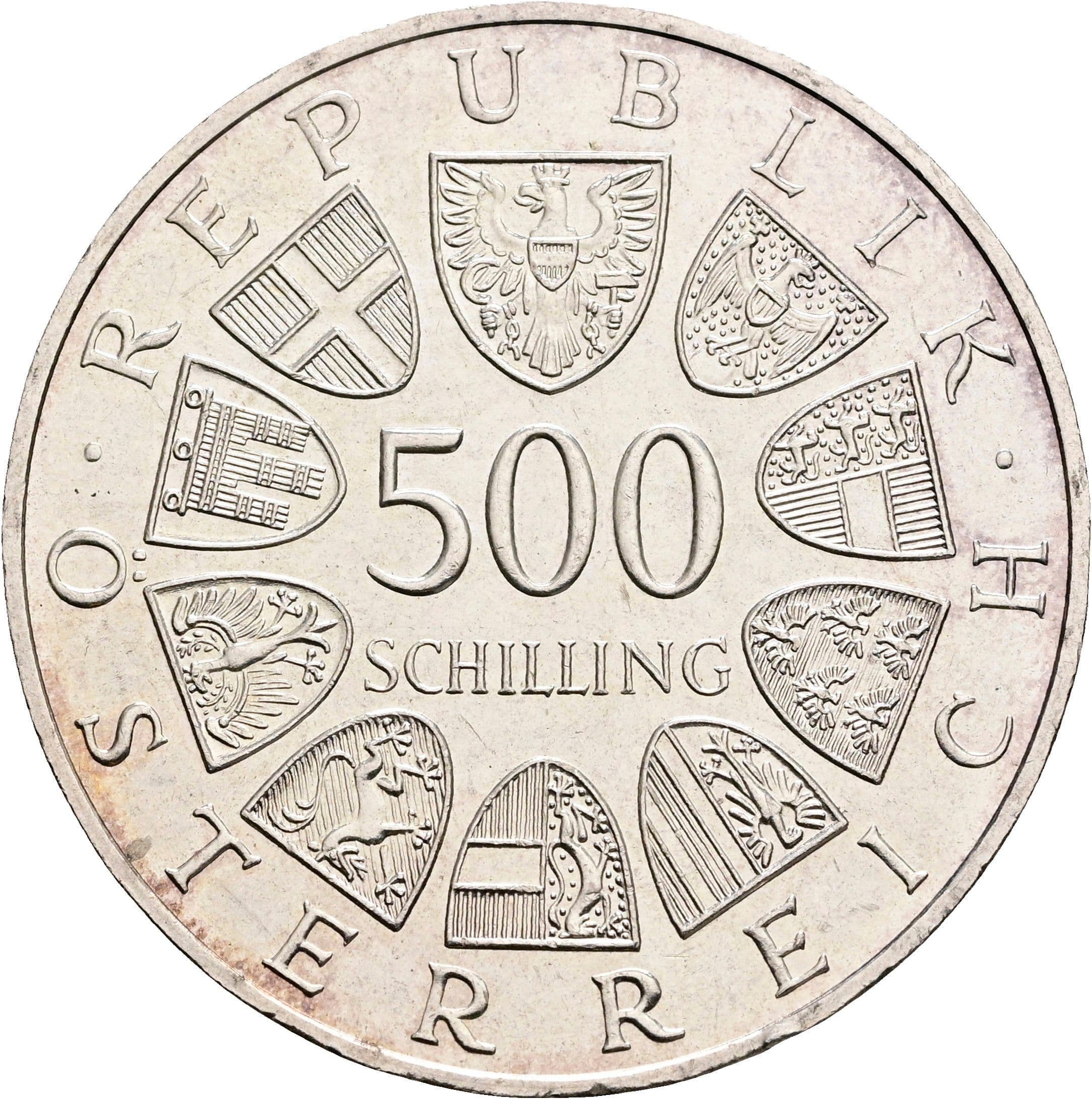 500 Schilling 1985 – Rückseite
