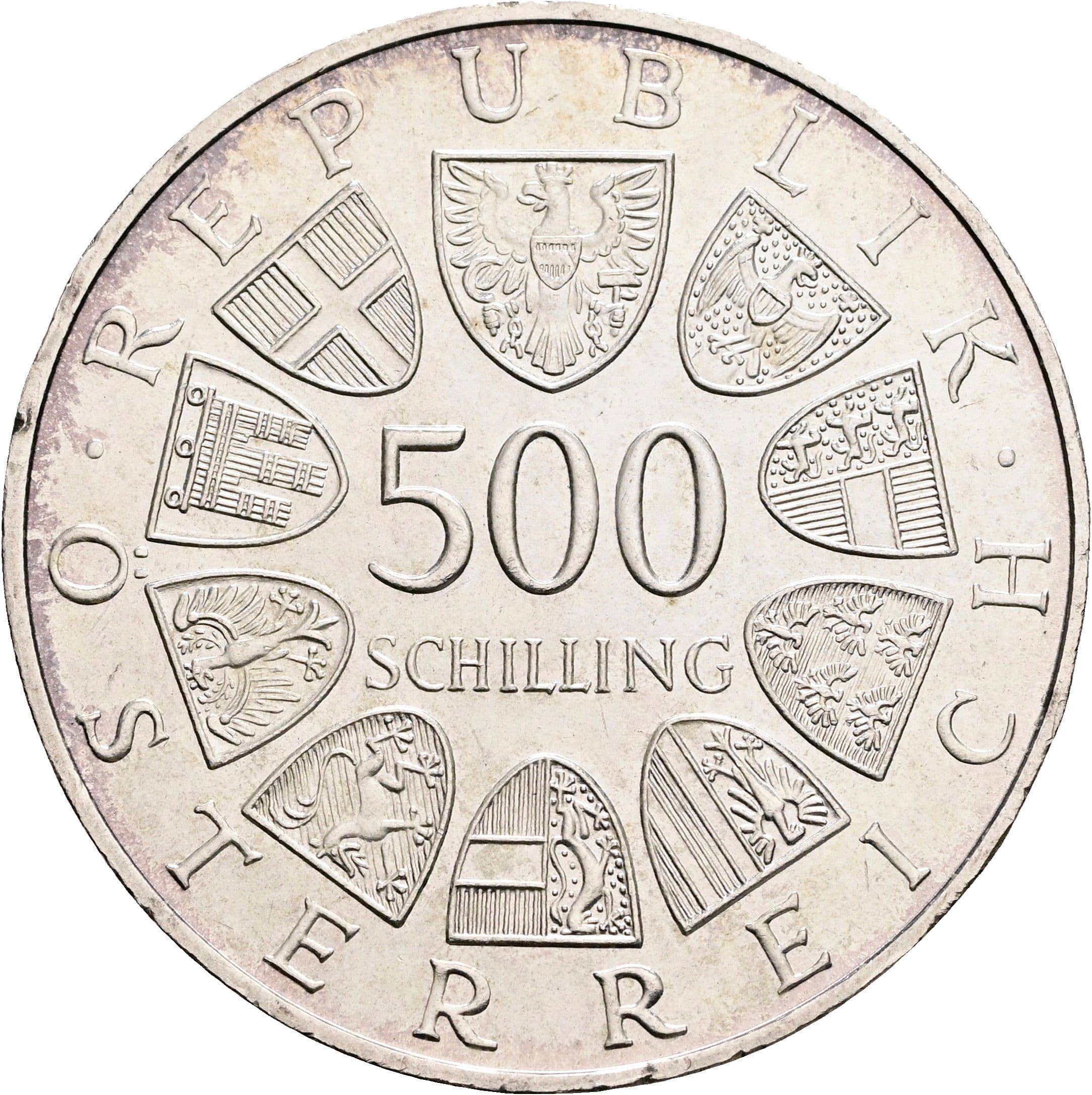 500 Schilling 1983 – Rückseite
