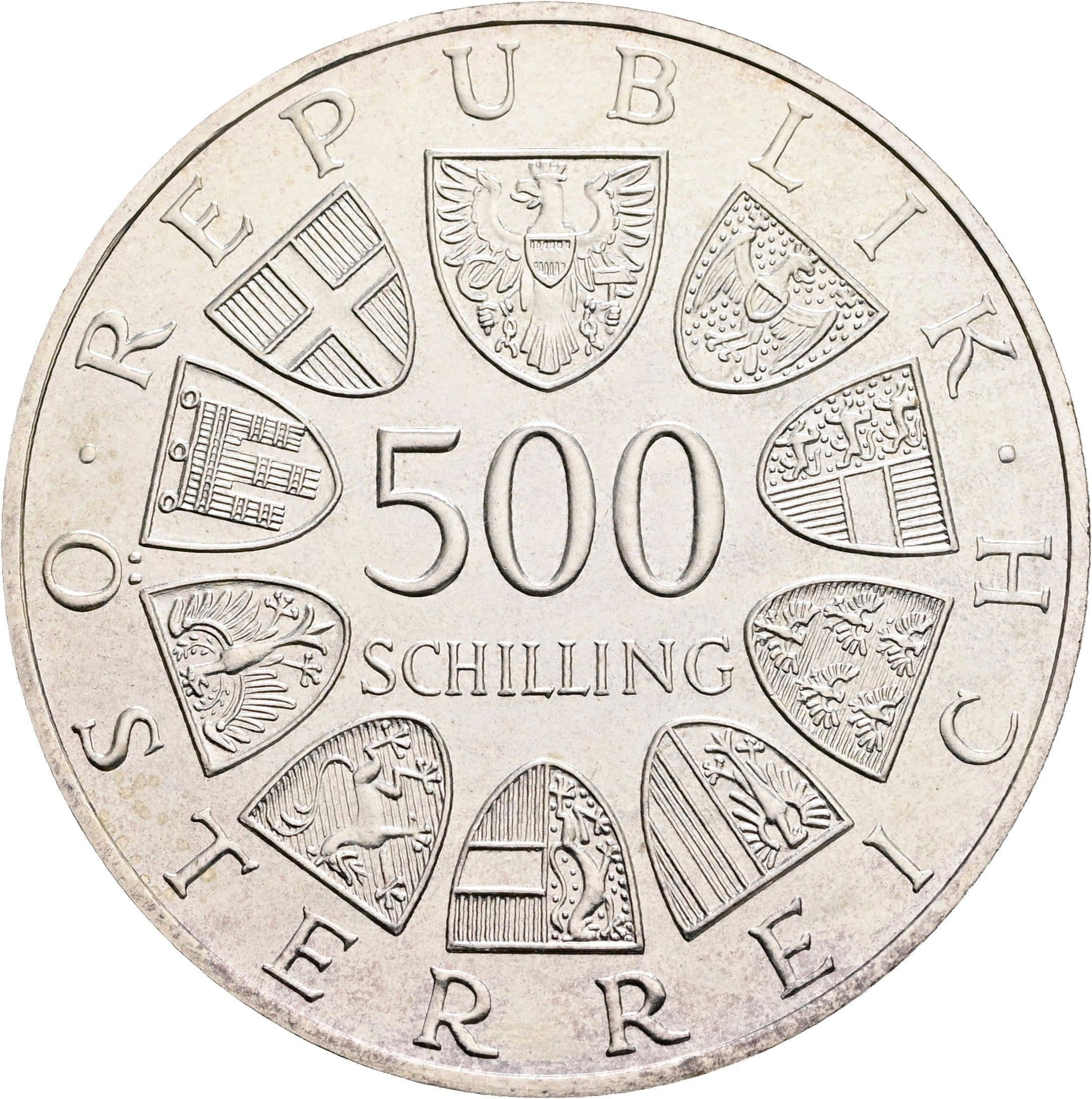 500 Schilling 1987 – Rückseite