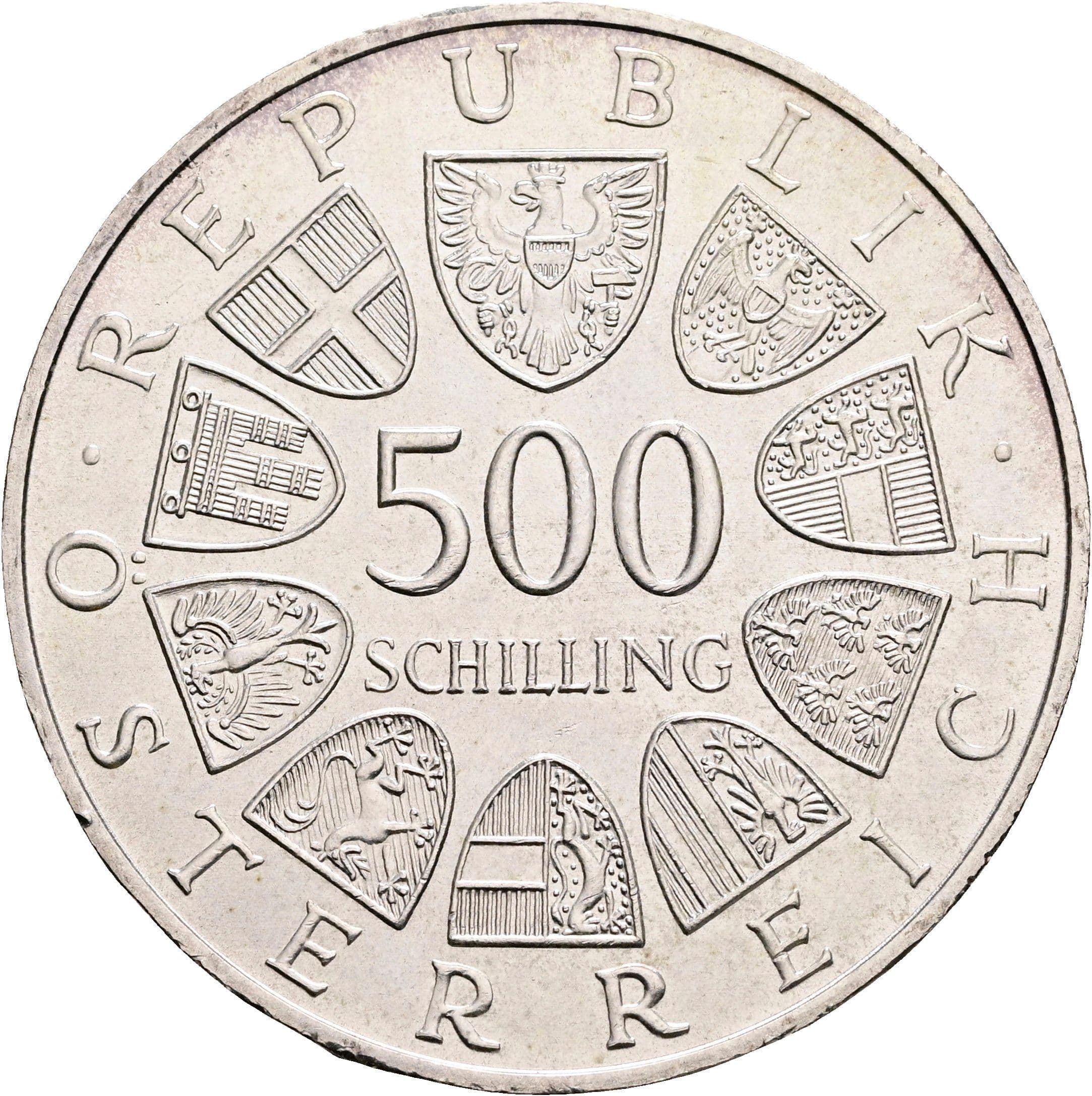 500 Schilling 1983 – Rückseite