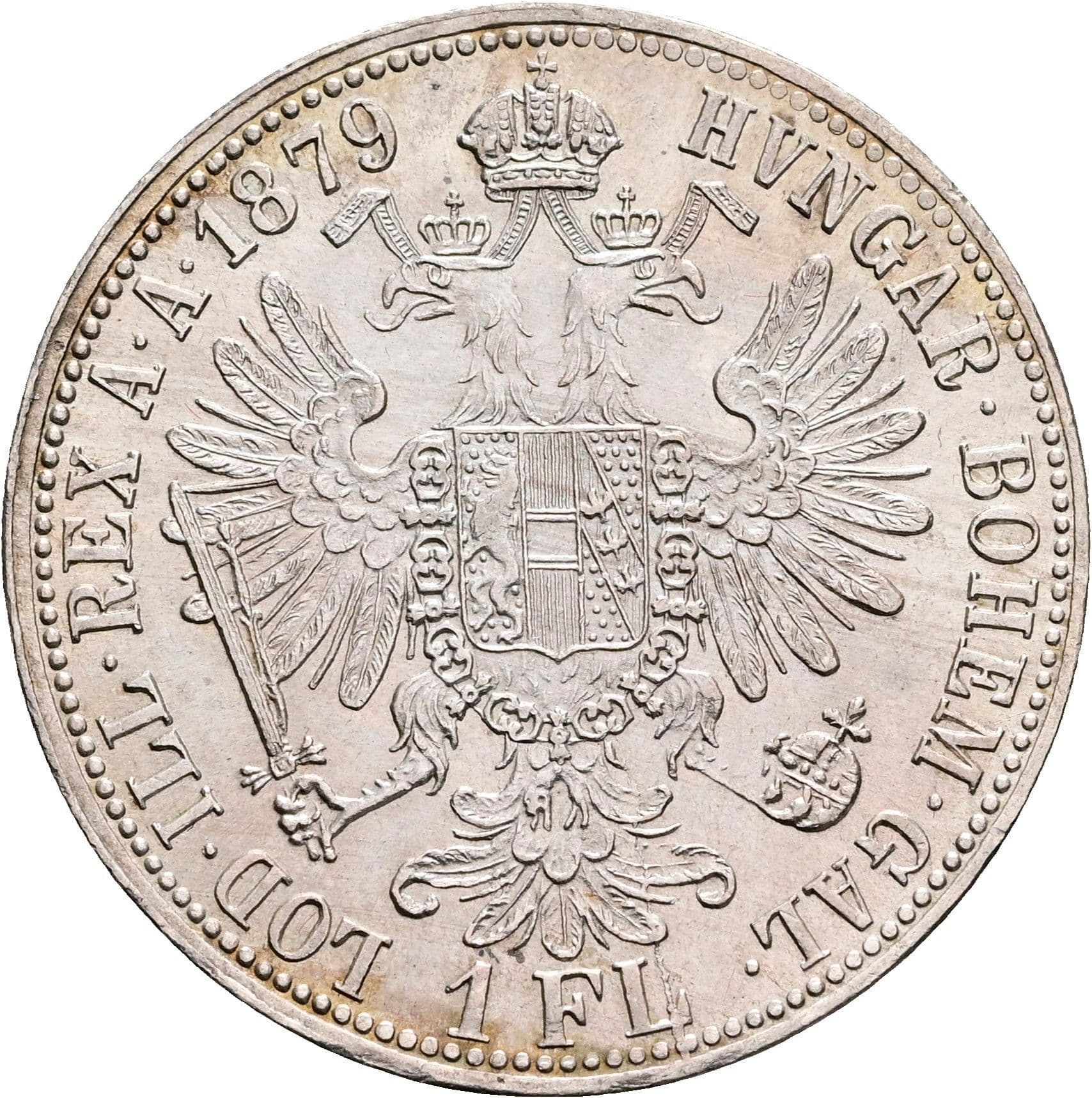 1 Gulden Franz Joseph I. 1848-1916 Wien 1879 – Rückseite