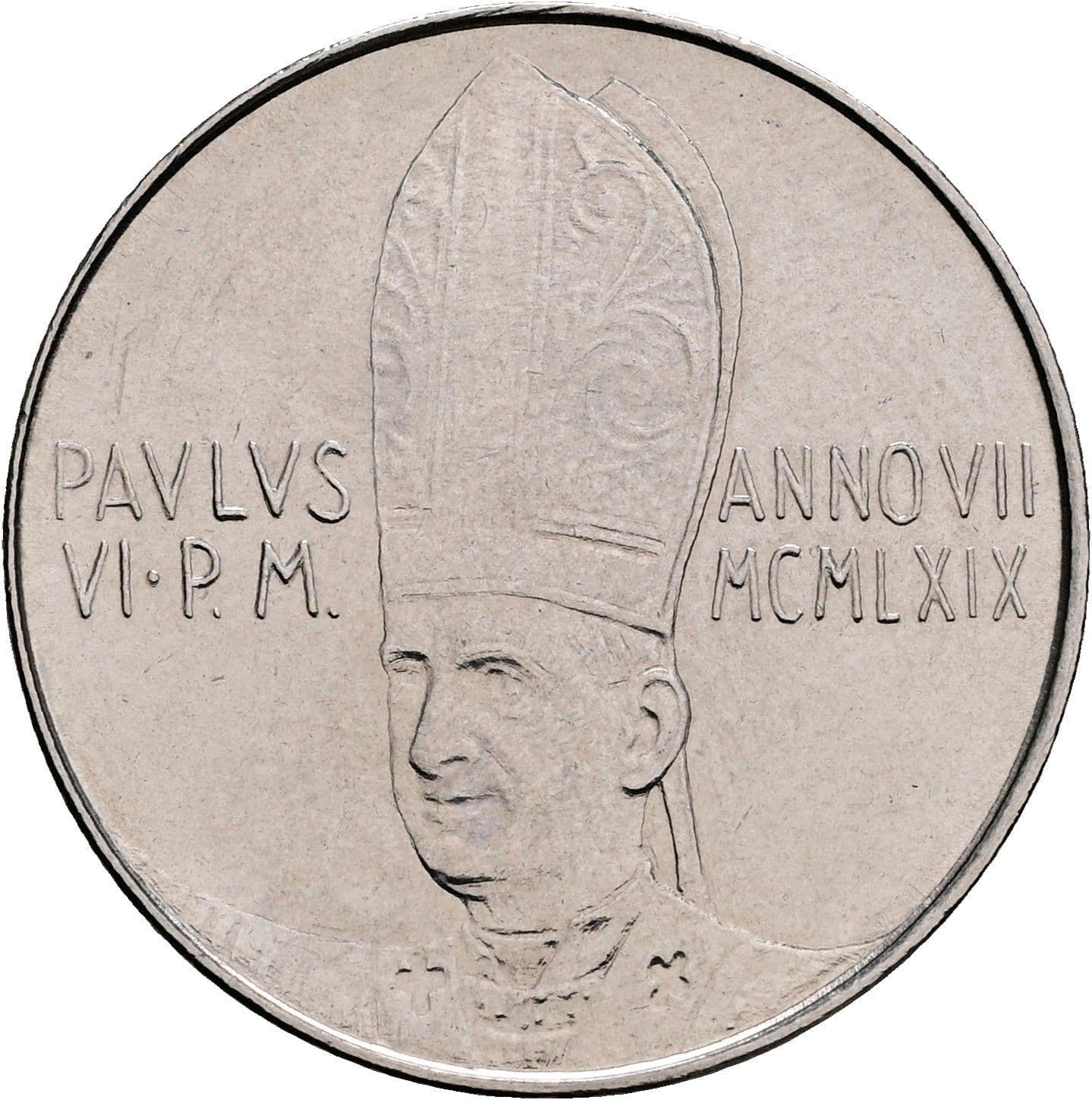 50 Lire Papst Paul VI. 1963-1978 1969 – Rückseite