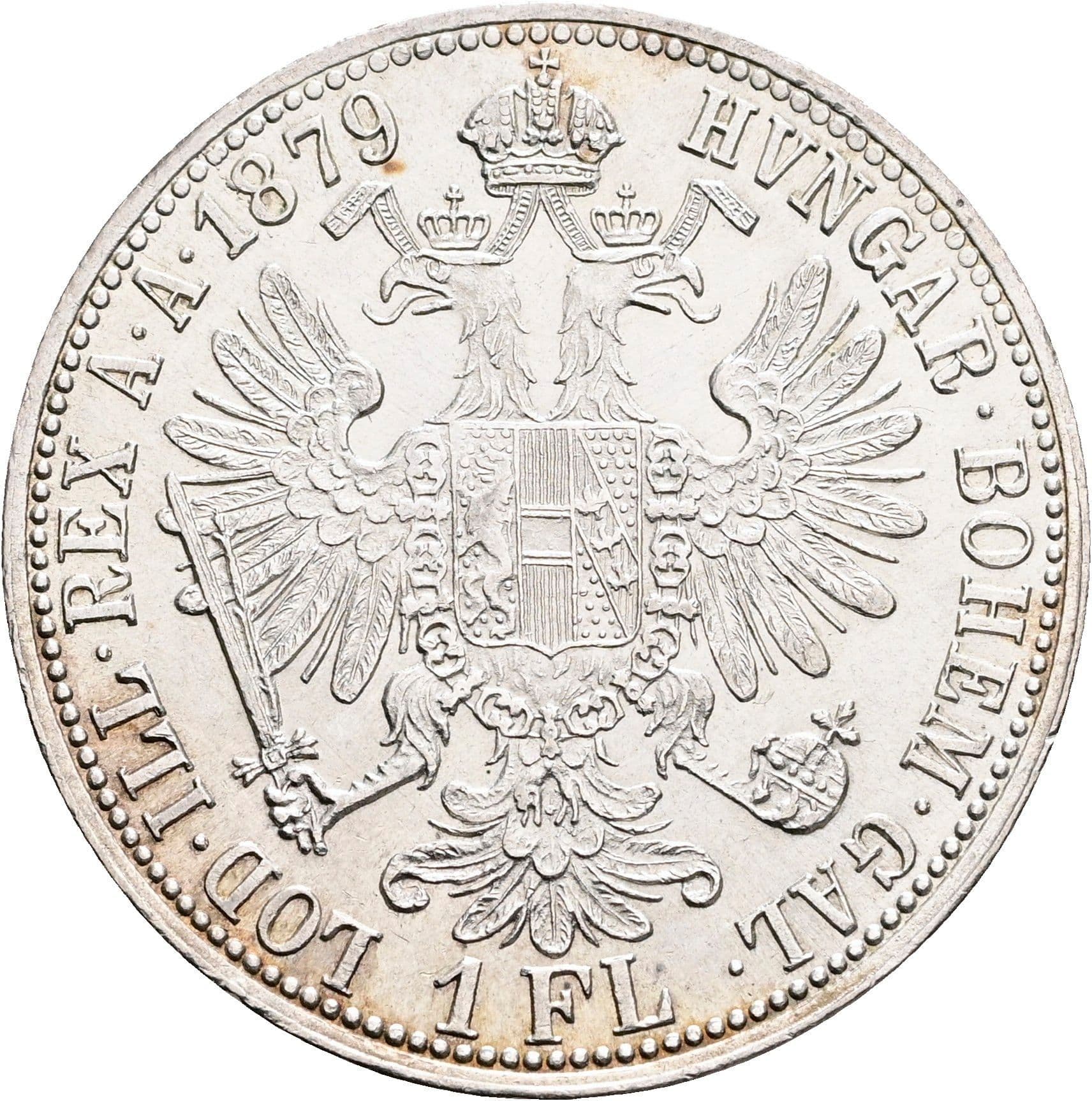 1 Gulden Franz Joseph I. 1848-1916 Wien 1879 – Rückseite
