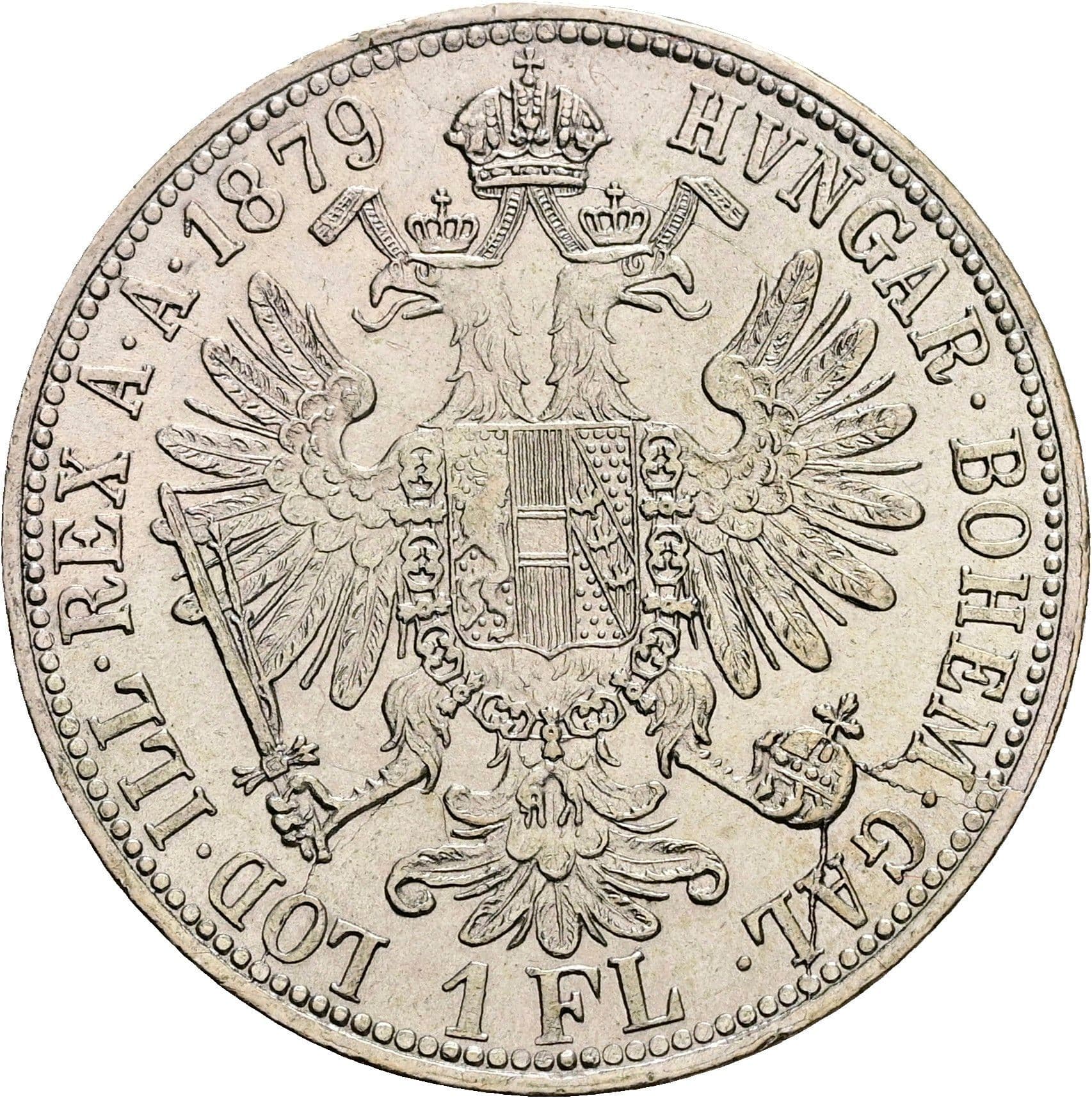 1 Gulden Franz Joseph I. 1848-1916 Wien 1879 – Rückseite