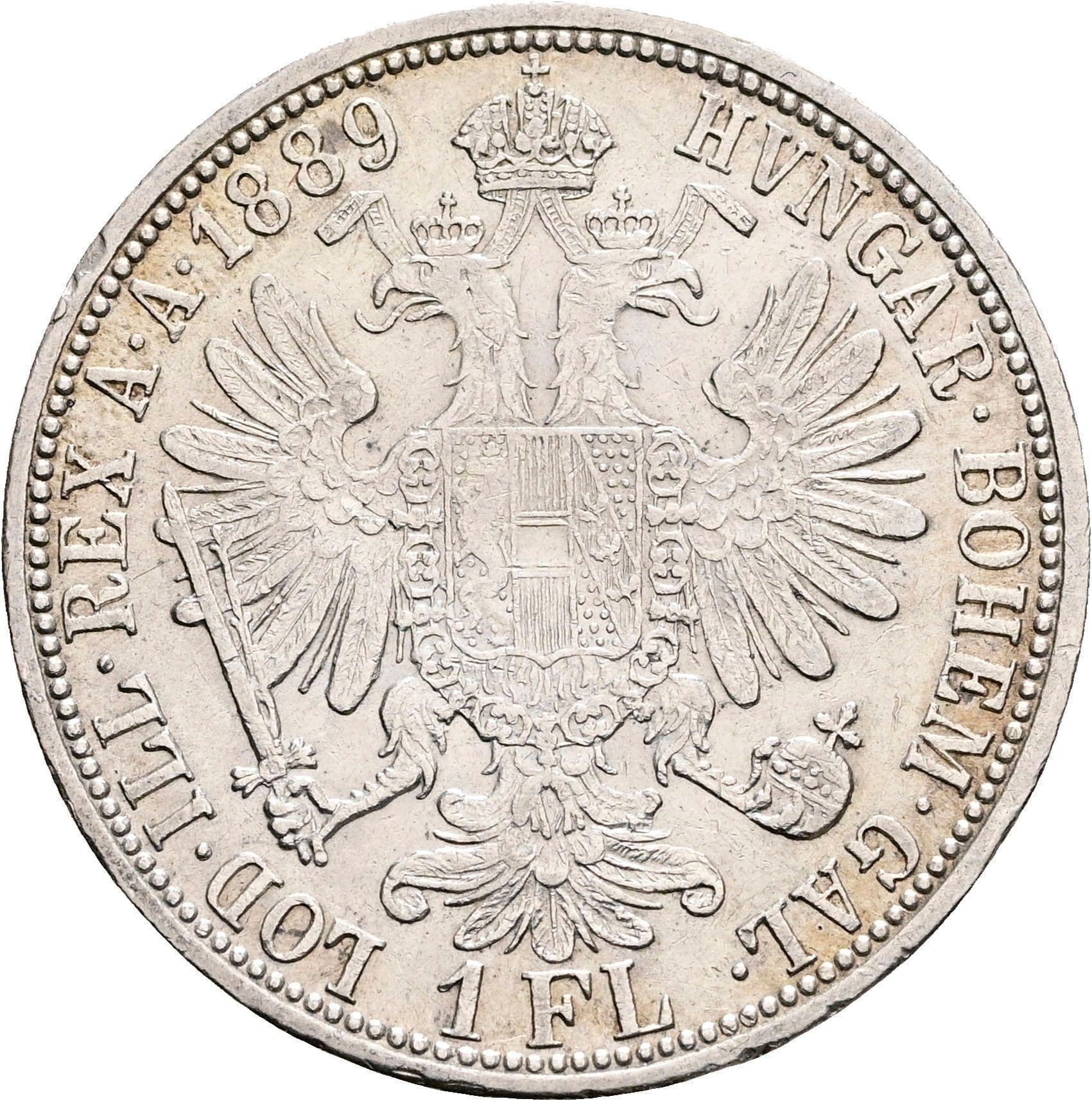 1 Gulden Franz Joseph I. 1848-1916 Wien 1889 – Rückseite