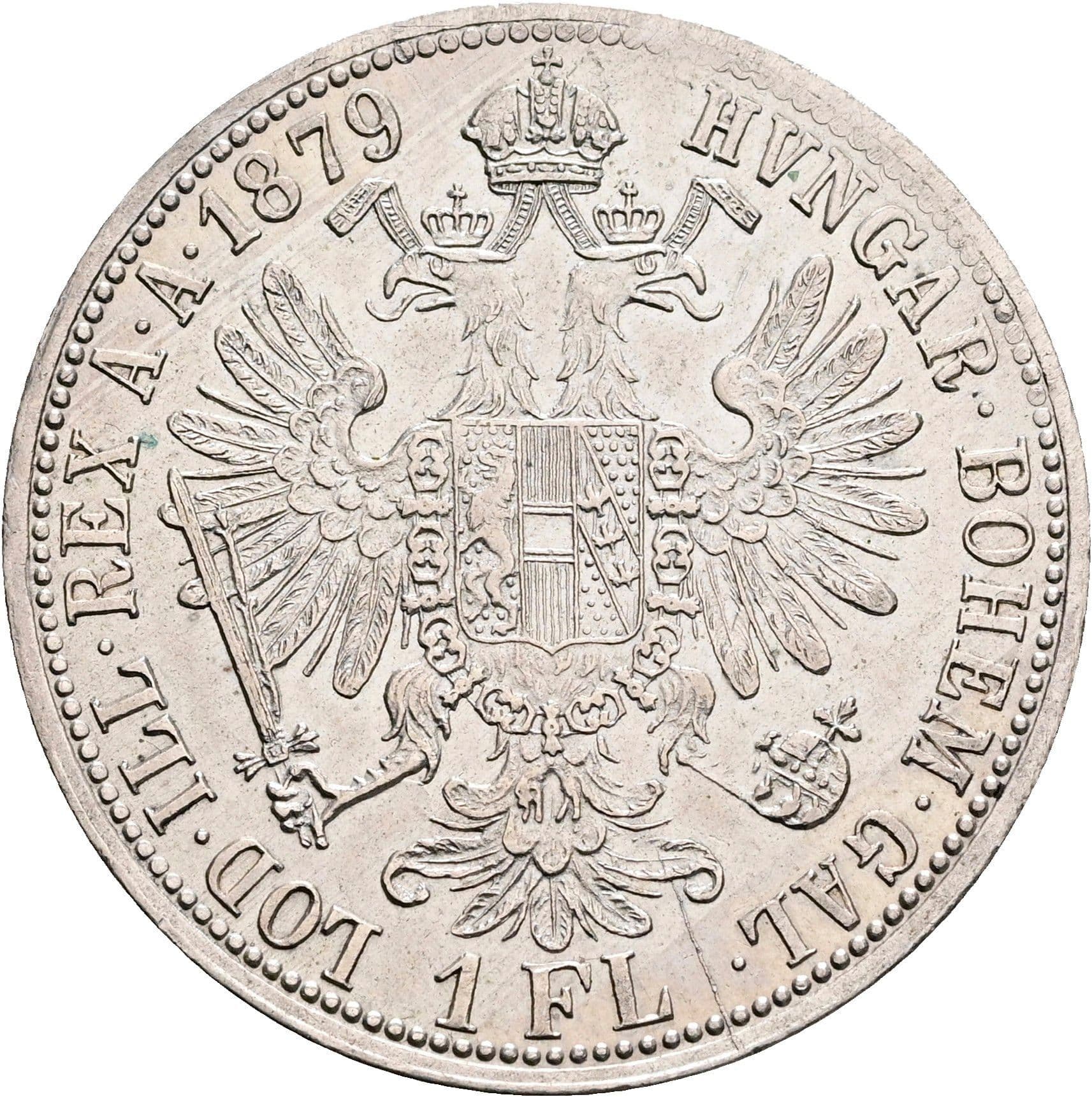 1 Gulden Franz Joseph I. 1848-1916 Wien 1879 – Rückseite