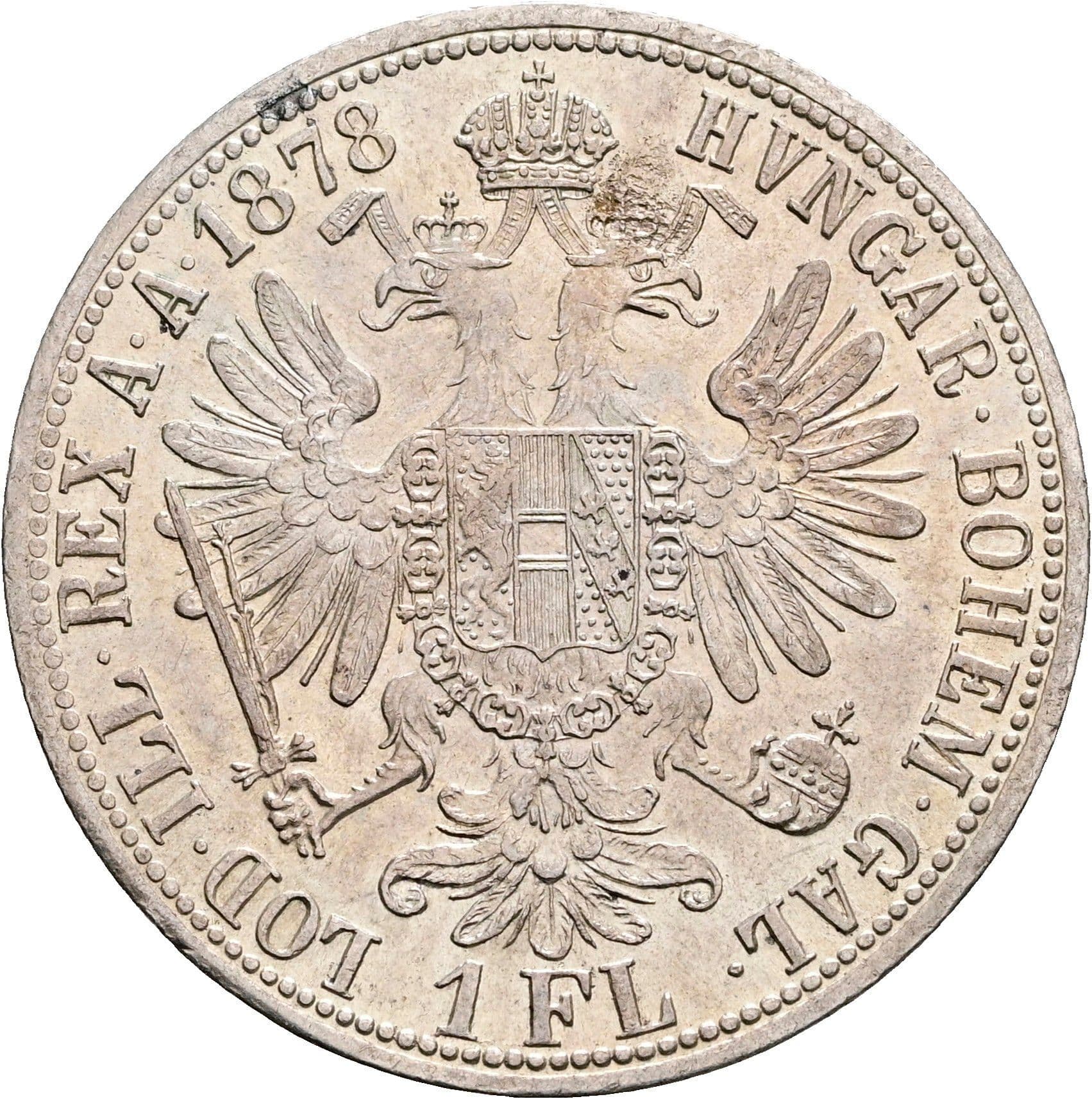 1 Gulden Franz Joseph I. 1848-1916 Wien 1878 – Rückseite