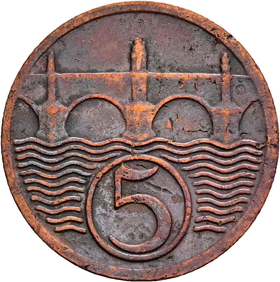 5 Haleru 1923 – Vorderseite