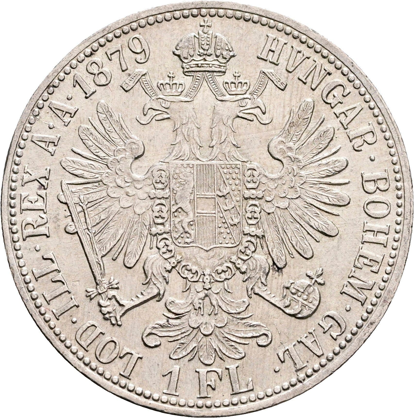1 Gulden Franz Joseph I. 1848-1916 Wien 1879 – Rückseite