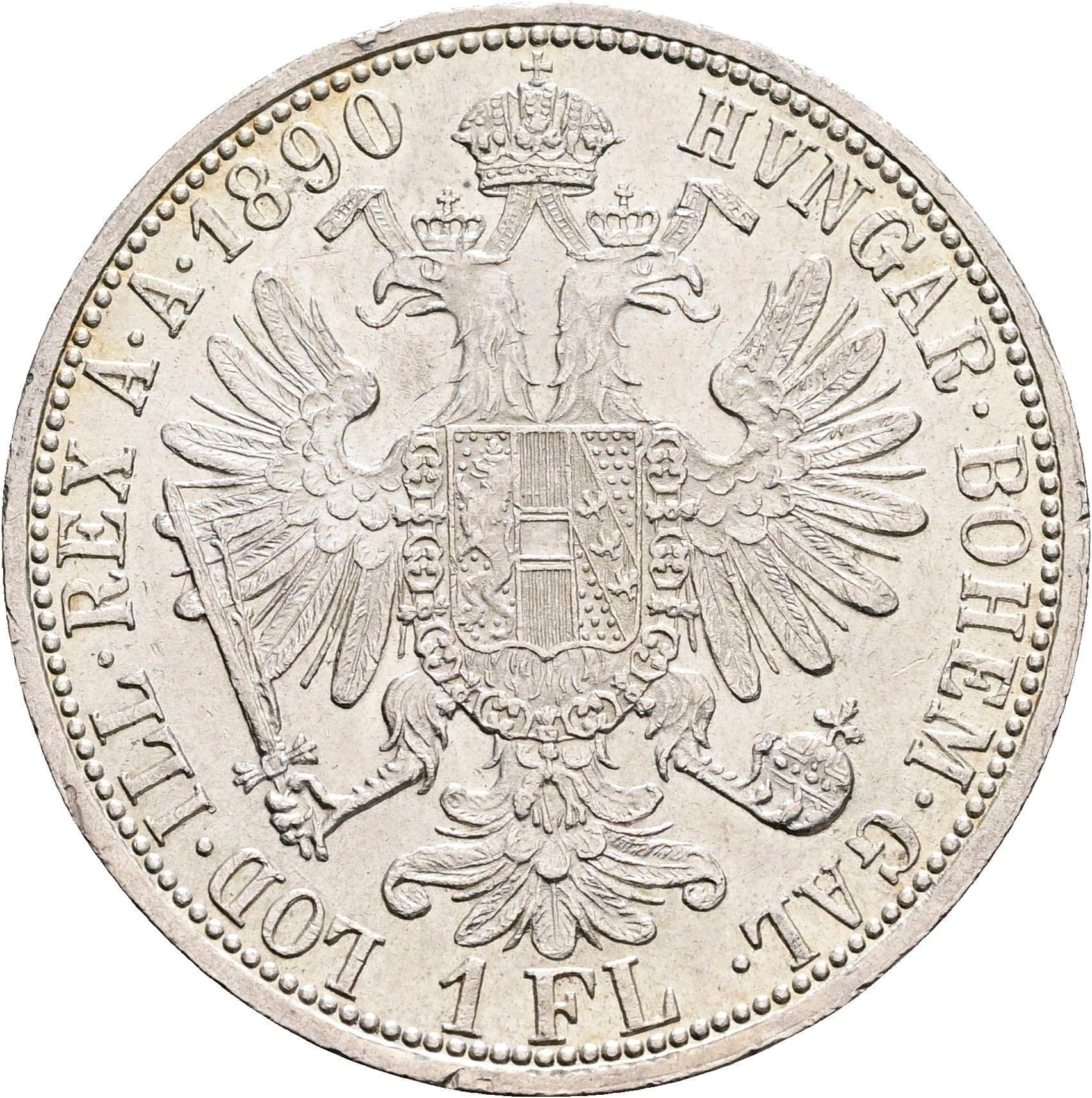1 Gulden Franz Joseph I. 1848-1916 Wien 1890 – Rückseite