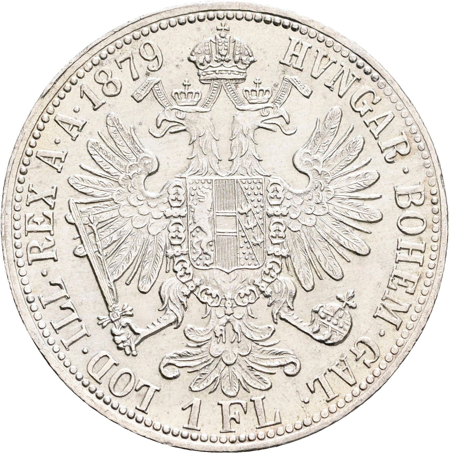 1 Gulden Franz Joseph I. 1848-1916 Wien 1879 – Rückseite