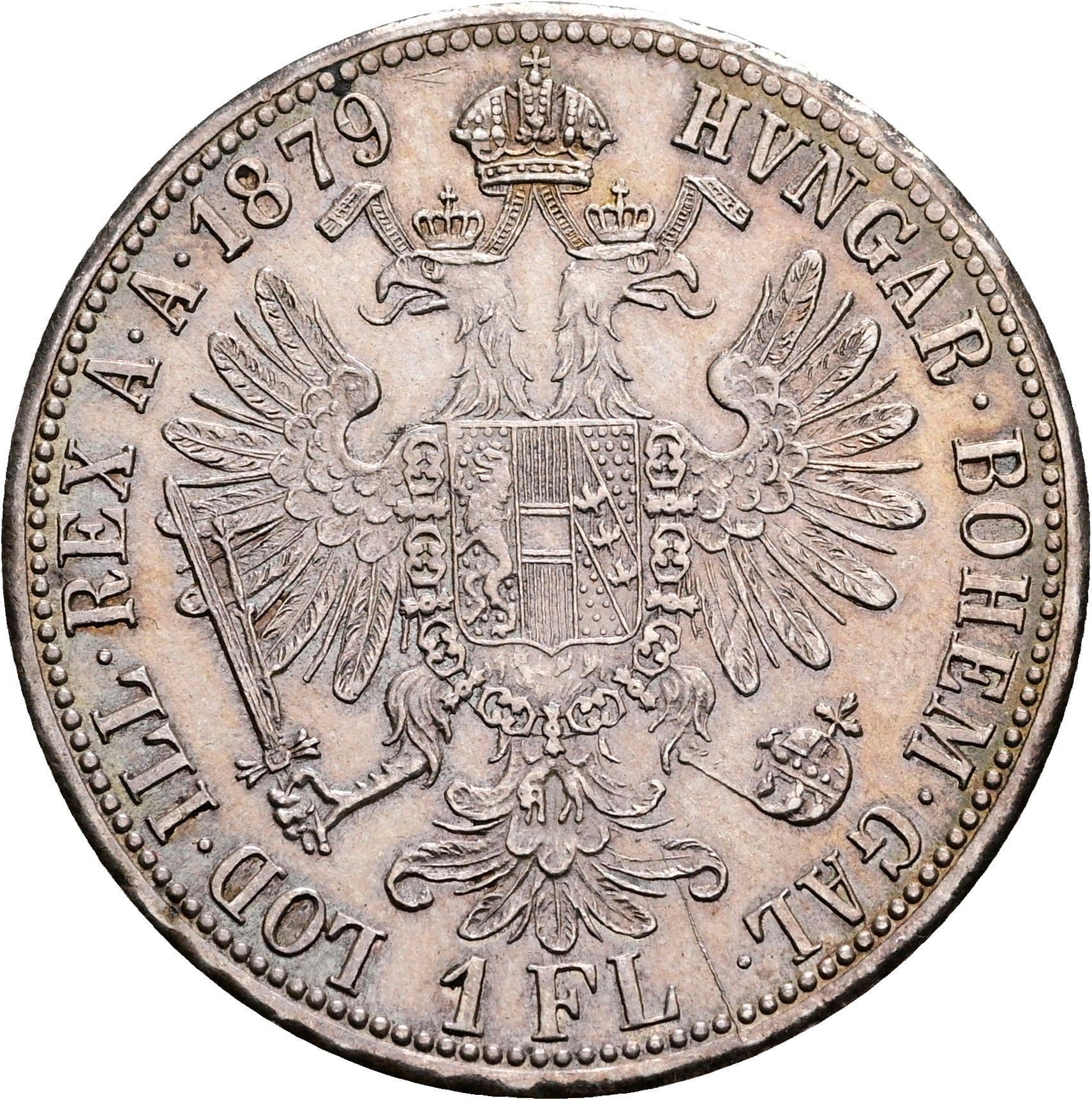 1 Gulden Franz Joseph I. 1848-1916 Wien 1879 – Rückseite