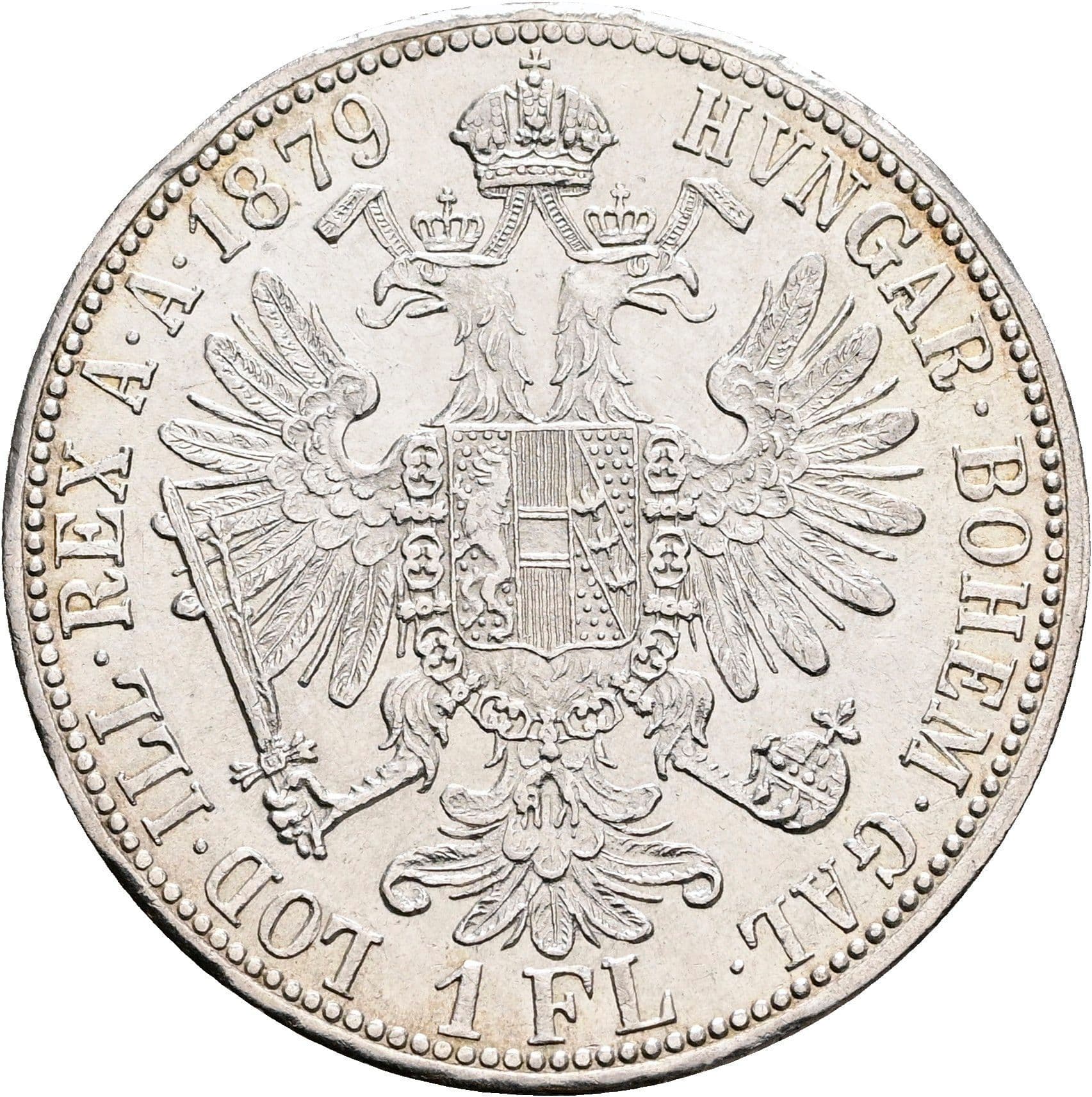 1 Gulden Franz Joseph I. 1848-1916 Wien 1879 – Rückseite