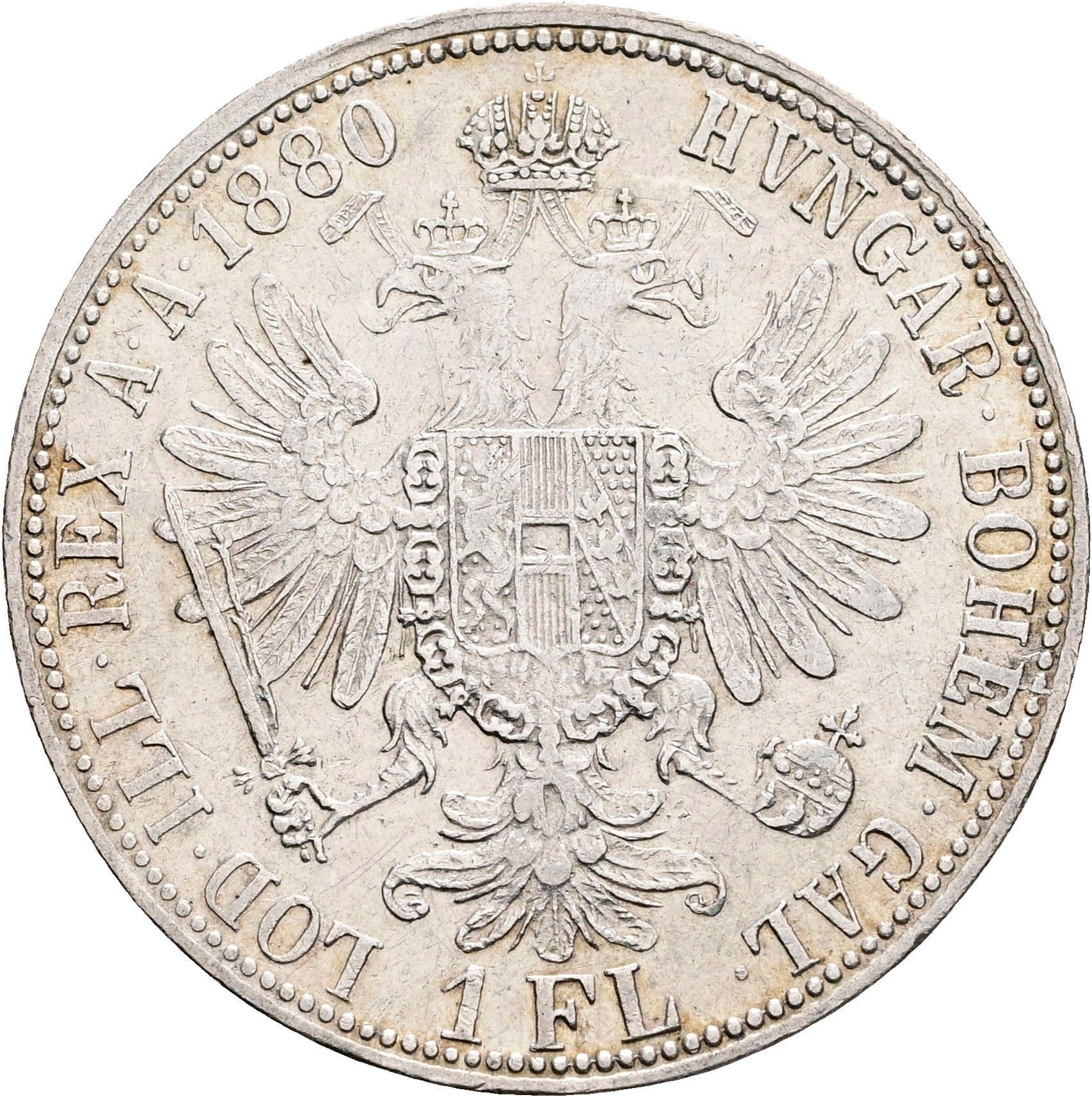 1 Gulden Franz Joseph I. 1848-1916 Wien 1880 – Rückseite