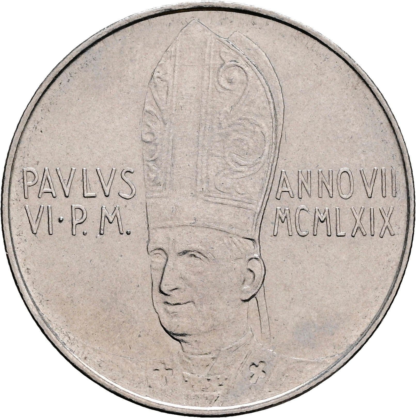 100 Lire Papst Paul VI. 1963-1978 1969 – Rückseite