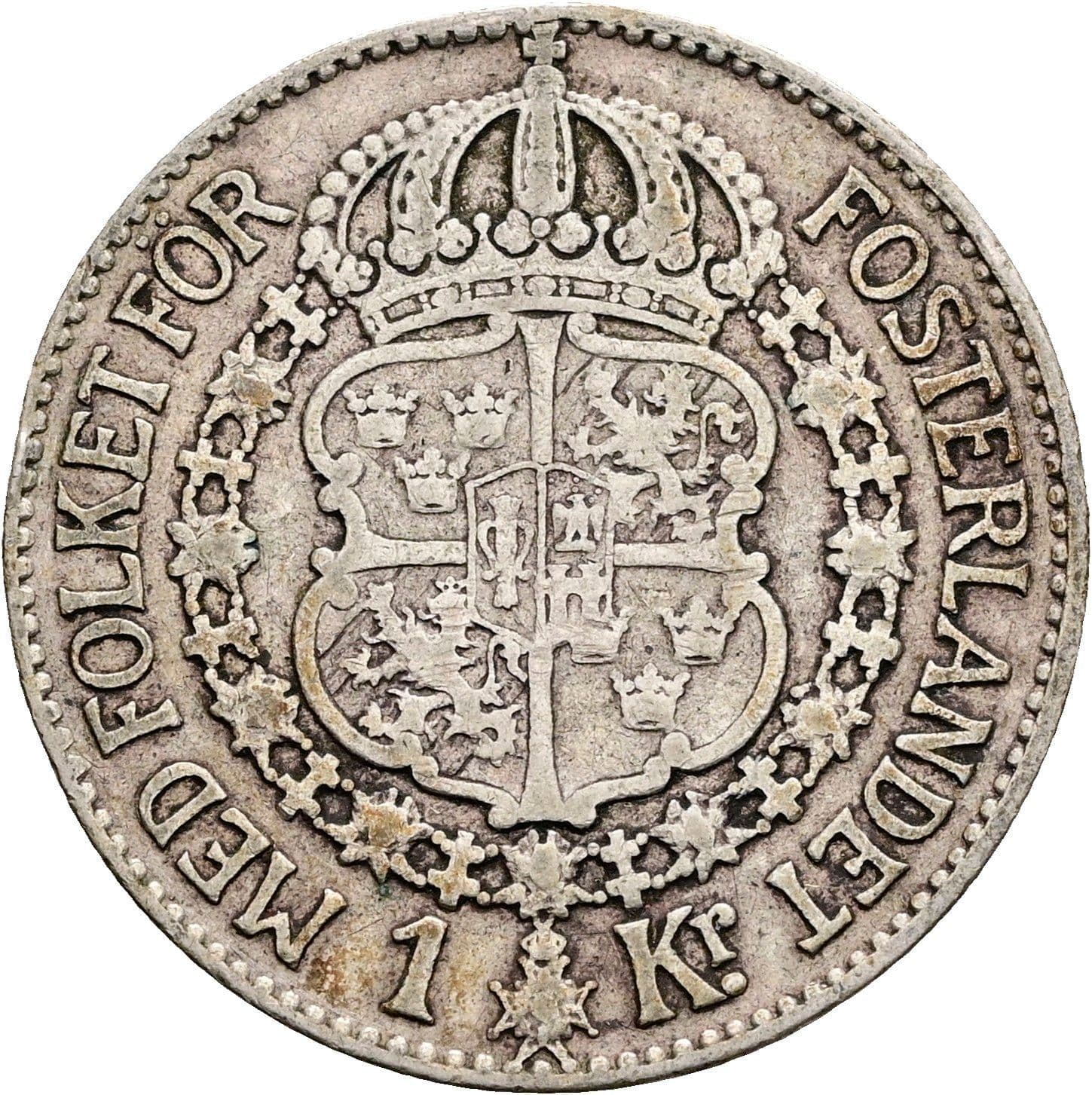 1 Krona Gustav V. 1907-1950 1935 – Rückseite