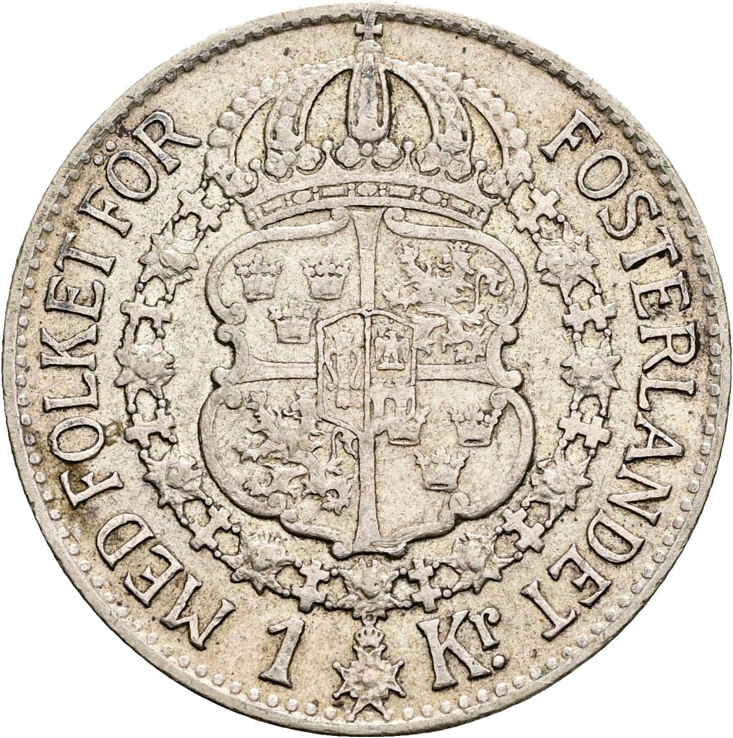 1 Krona Gustav V. 1907-1950 1940 – Rückseite