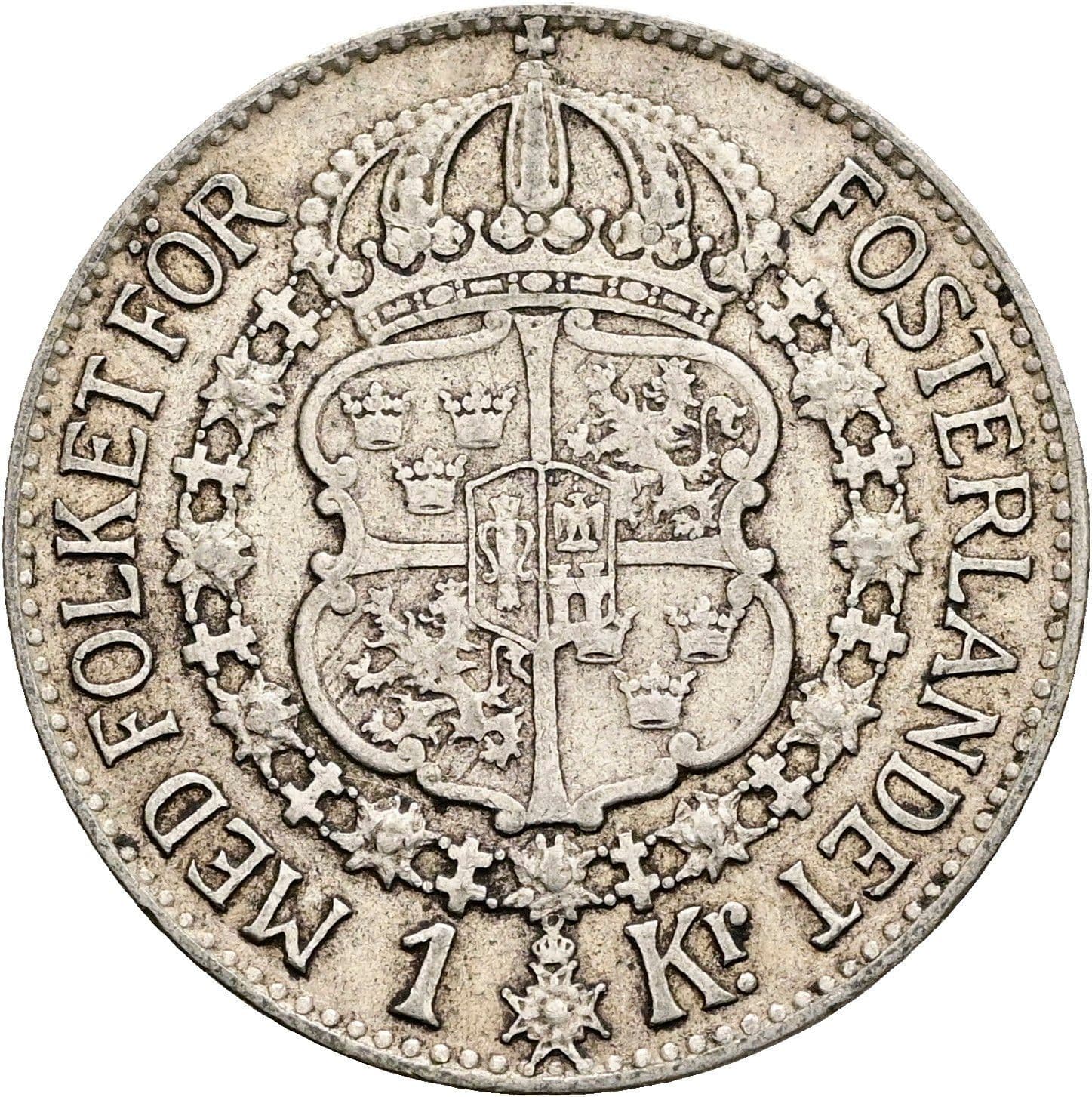 1 Krona Gustav V. 1907-1950 1940 – Rückseite