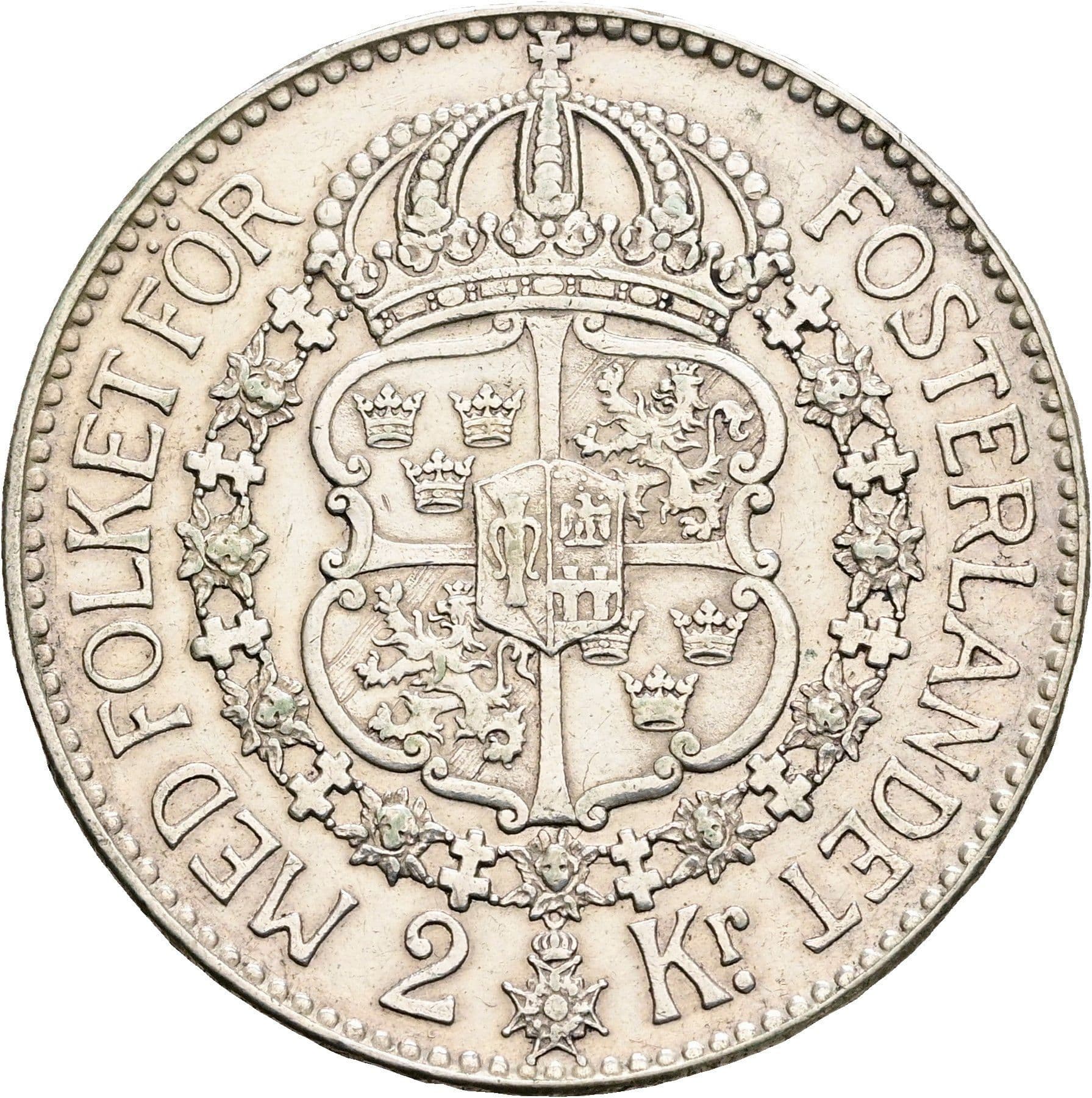 2 Kronor Gustav V. 1907-1950 1939 – Rückseite