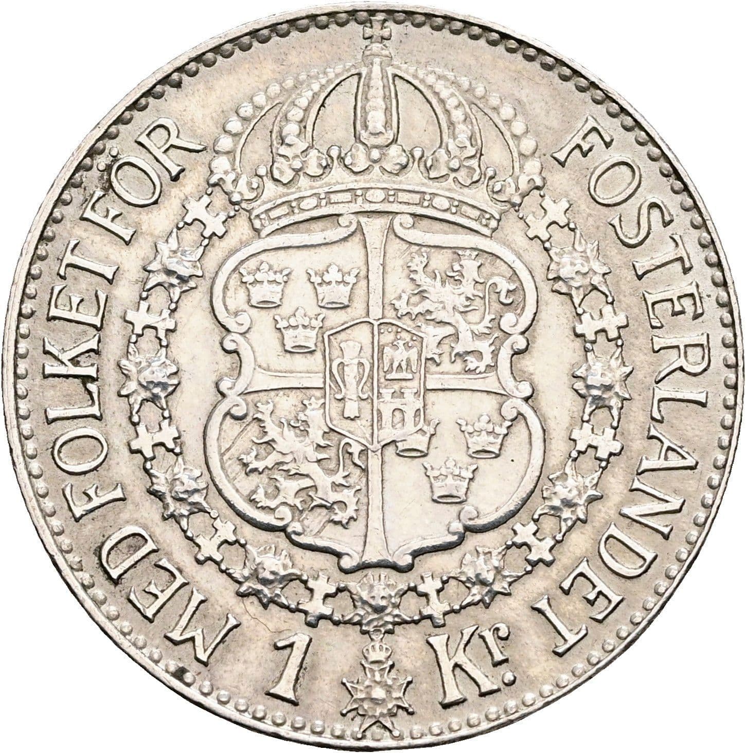 1 Krona Gustav V. 1907-1950 1939 – Rückseite