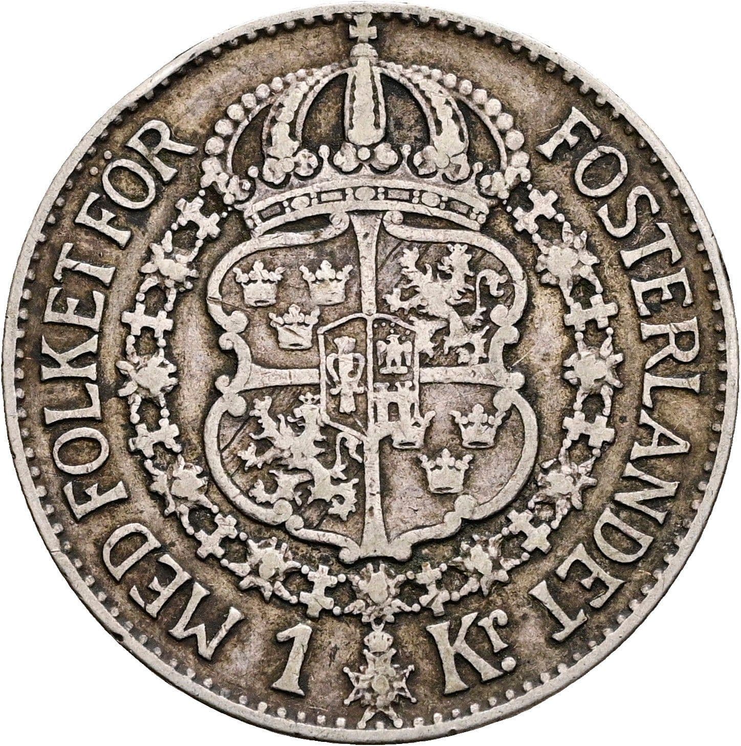1 Krona Gustav V. 1907-1950 1936 – Rückseite