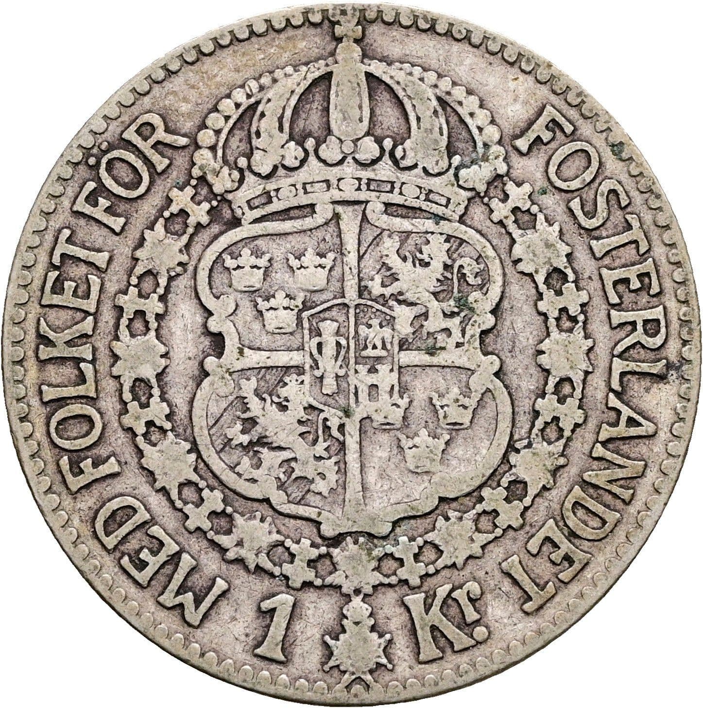 1 Krona Gustav V. 1907-1950 1925 – Rückseite